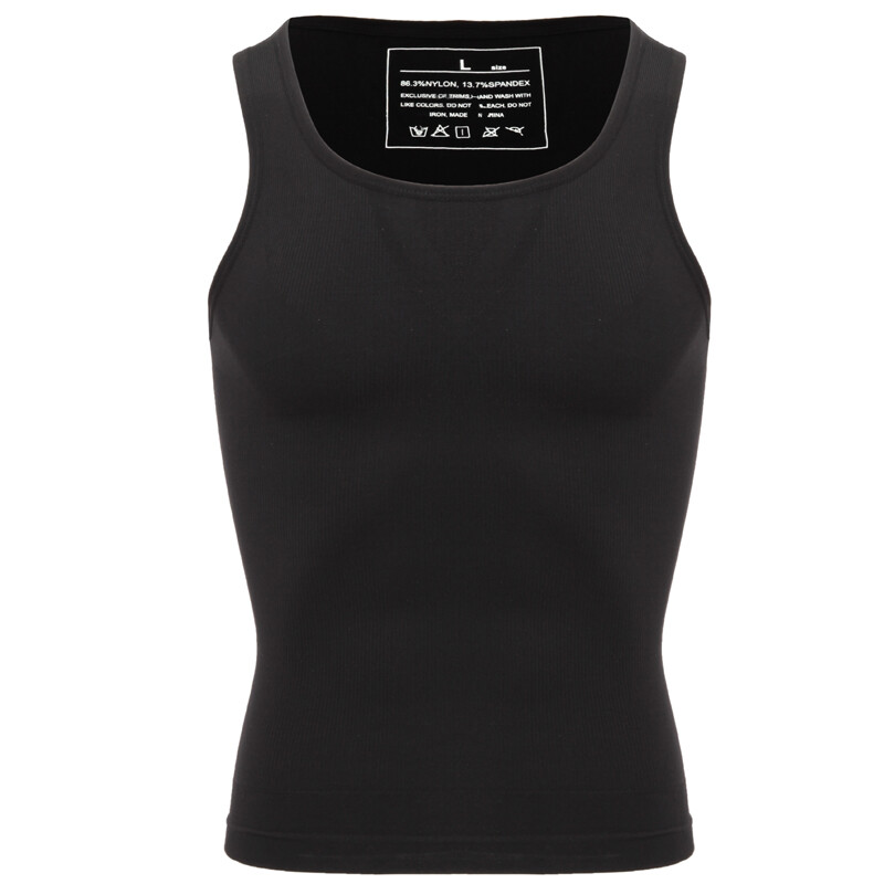 Men Belly Boobs Compression Vest T-Shirt Body Shaper Shapewear Slimming Tank Top