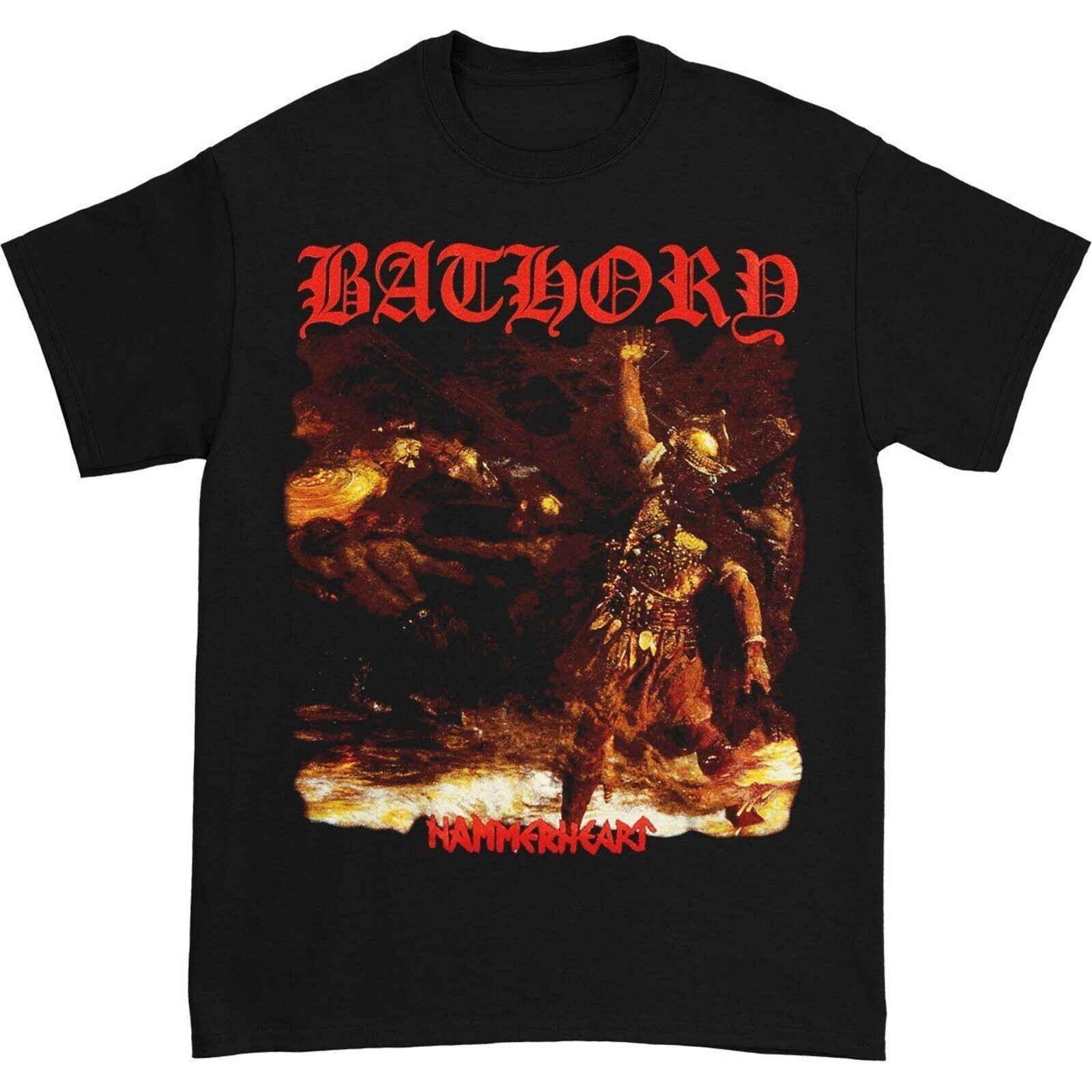 BATHORY cd cvr HAMMERHEART Official SHIRT LRG New nbp under sign blood fire