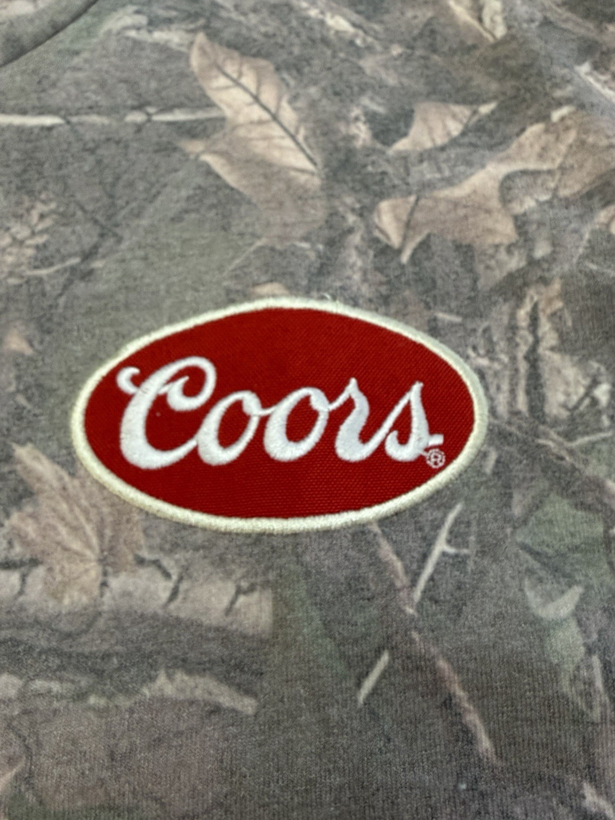 Coors Banquet Logo Camo Gray Short Sleeve Crew Neck T-Shirt Men's L gallery