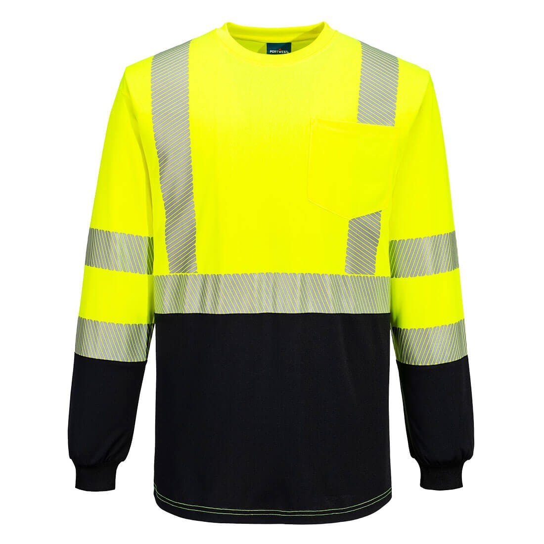 S197 - High Quality Hi-Vis Segmented Tape Contrast T-Shirt L/S gallery