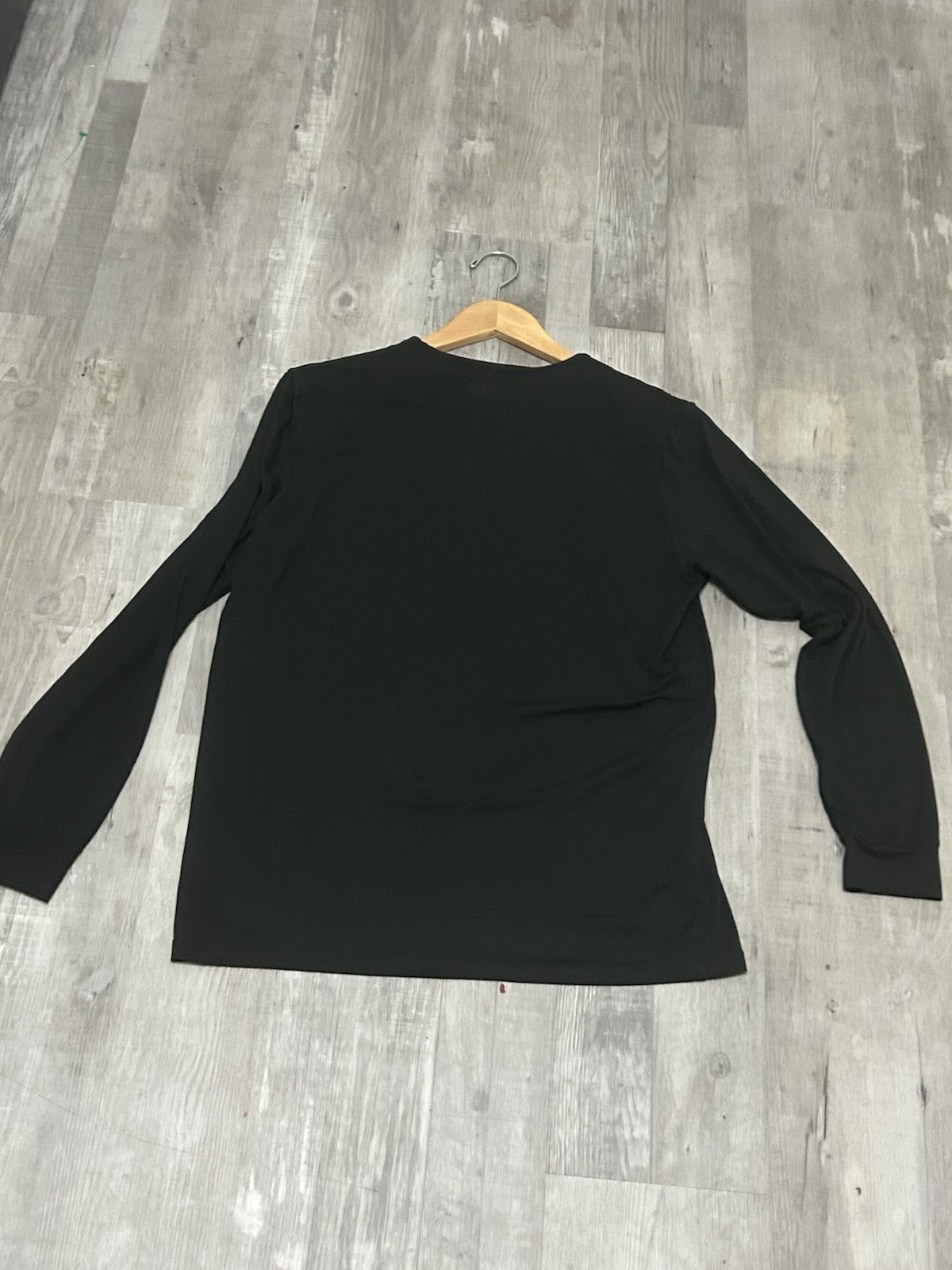 Women's 32 Degree Heat Black Long Sleeve Stretch Tee L Crew neck Poly blend gallery