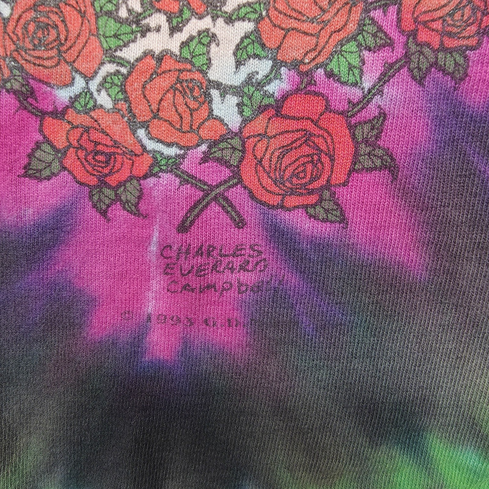 VTG Grateful Dead Seasons of the Dead Tie-Dye T-Shirt Men’s XL Liquid Blue 1993 gallery