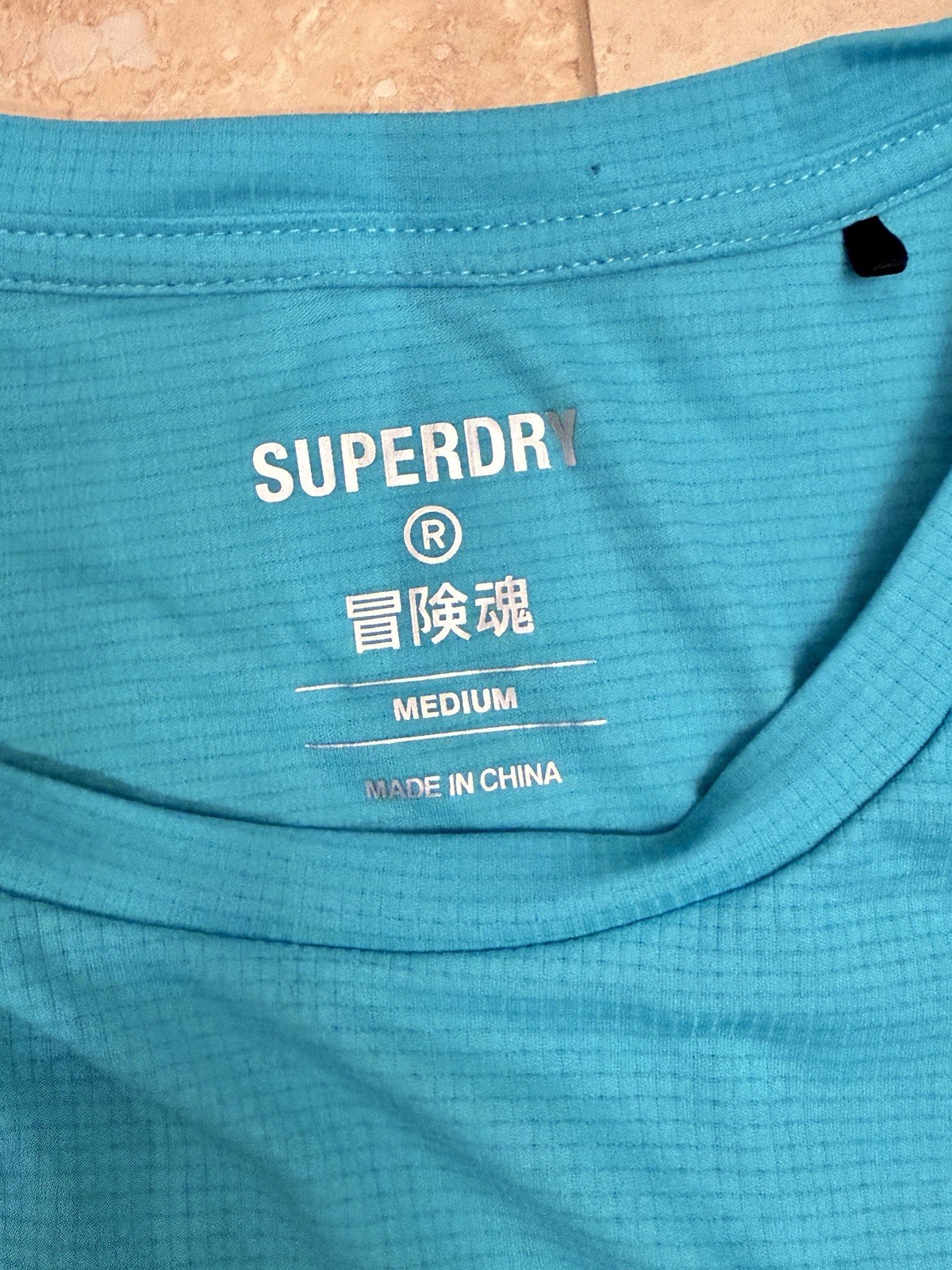 Superdry Shirt Athletic Teal Mens Medium Short Sleeve Crew Neck Tee Blue Green gallery