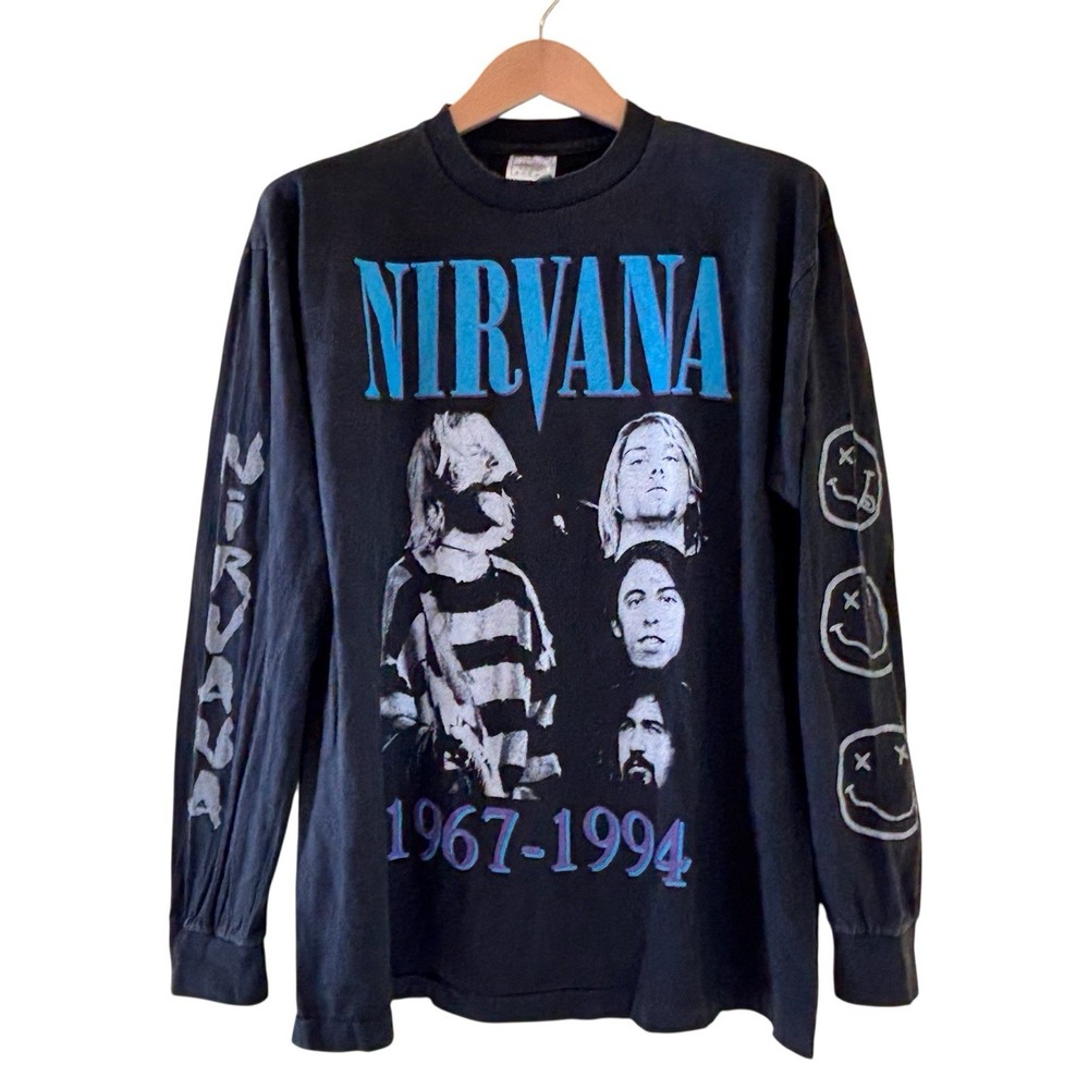 Nirvana Kurt Cobain long sleeve angel utero modern vintage 90s style shirt Sz XL