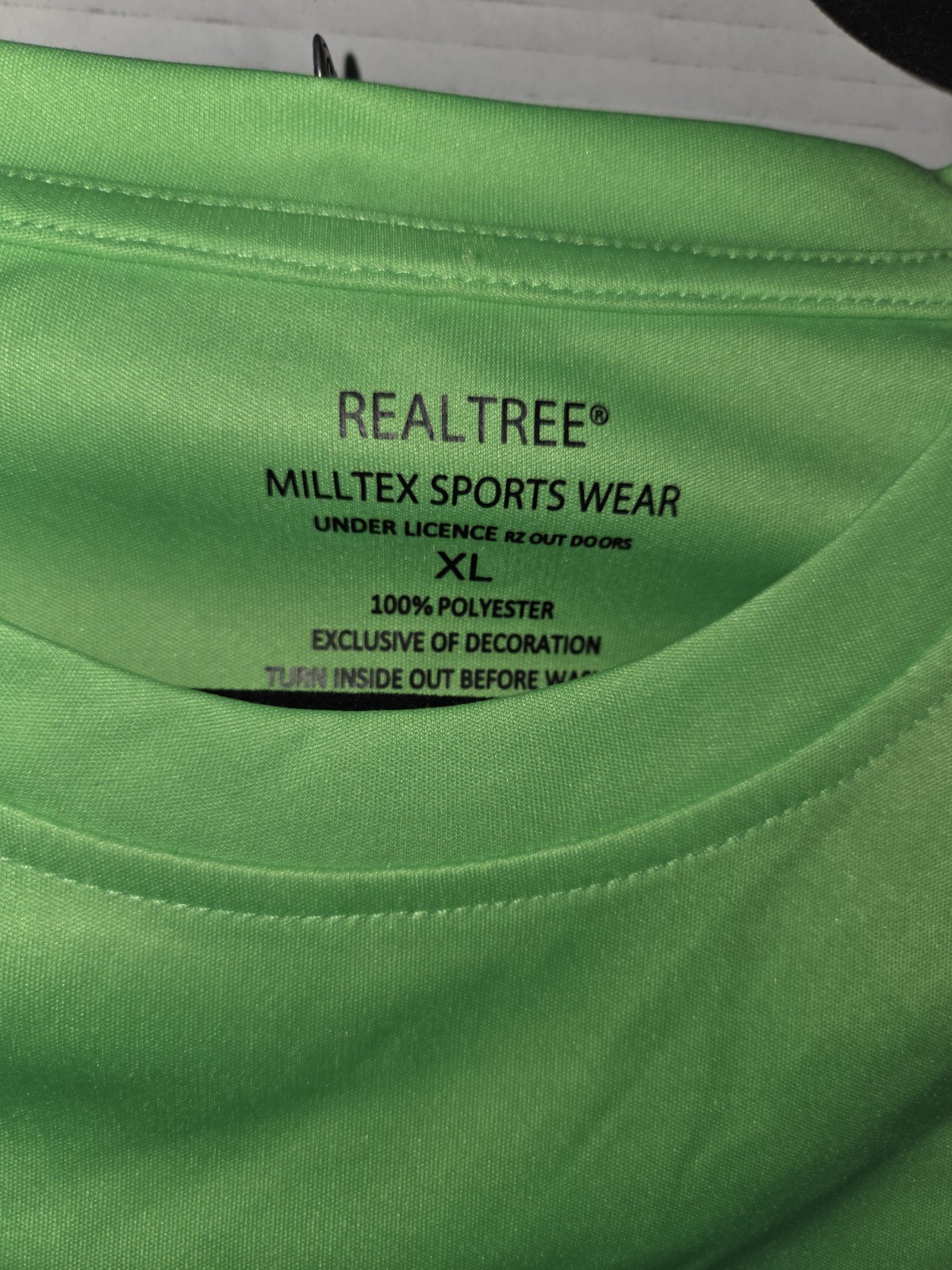 Milltex Realtree Men's Short Sleeve Poly Tee Camo/Fluorescent Green 2xl gallery