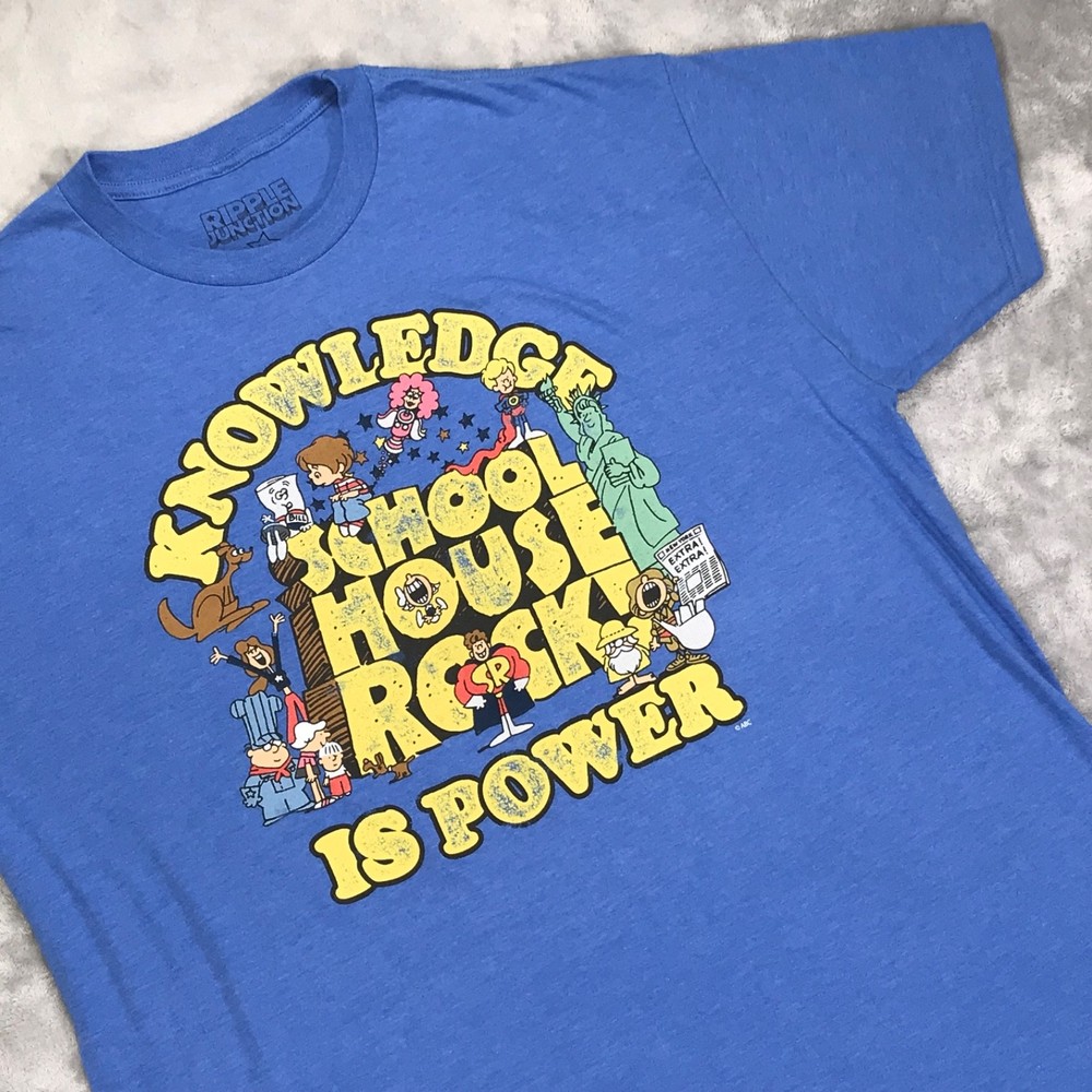 School House Rock Classic Vintage TV Commercials Ripple Junction XL T-Shirt