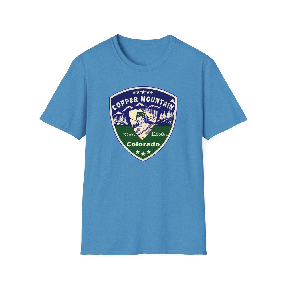 Copper Mountain Colorado Ski T-Shirt, Softstyle Unisex Tee, CO Skiing Souvenir