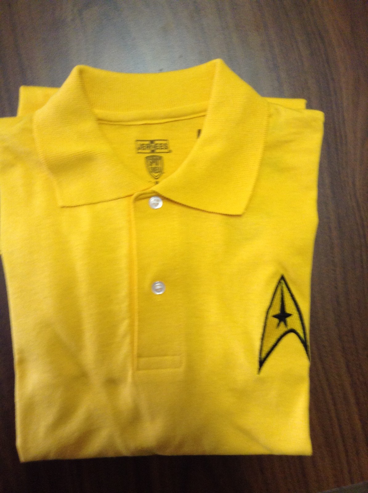 STAR TREK MEN'S UNIFORM COMMAND PATCH POLO SHIRT "JERZEES" LICENSED gallery