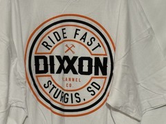 75 characters ✔) Alternate: Dixxon Sturgis Ride Fast Corpo White Tee 2XL NWOT