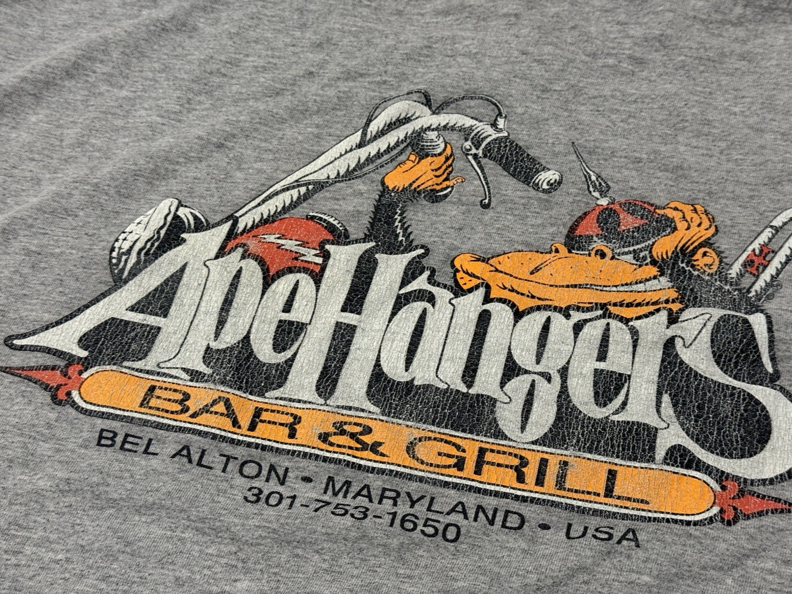 Ape Hangers Bar & Grill Distressed Gray Pocket T-Shirt Large (L) gallery