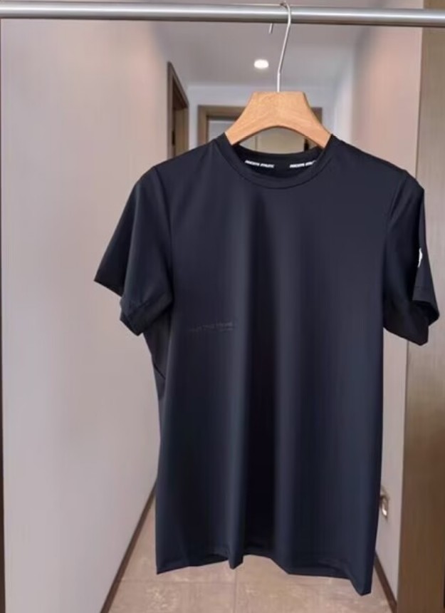Men Women Descente Tough Training Splicing Quick Drying Short Sleeves T-shirt