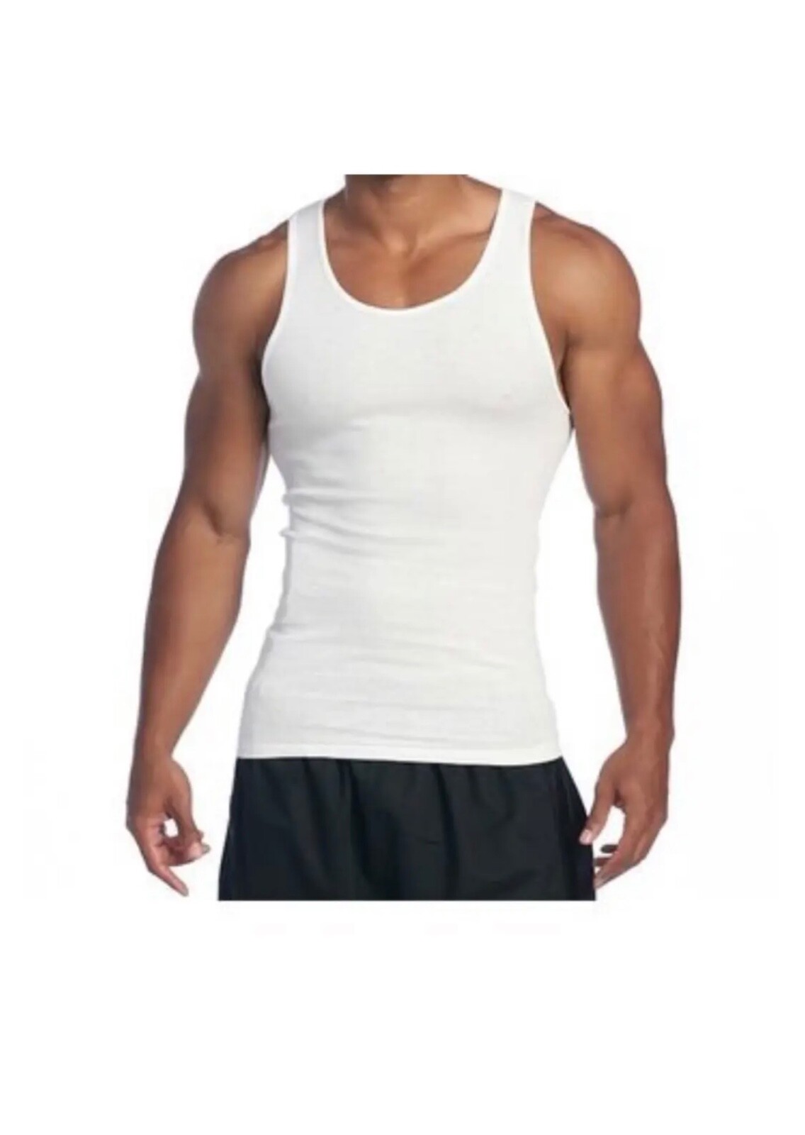 Lot 3 _6 PRO CLUB A SHIRTS TANK TOP WHITE & BLACK PRO CLUB MEN UNDERSHIRT S-5XL gallery