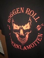 ROGGEN ROLL TOBERKL AMOTTEN EVIL SKULL T SHIRT B&C COLLECTION SZ L xb5