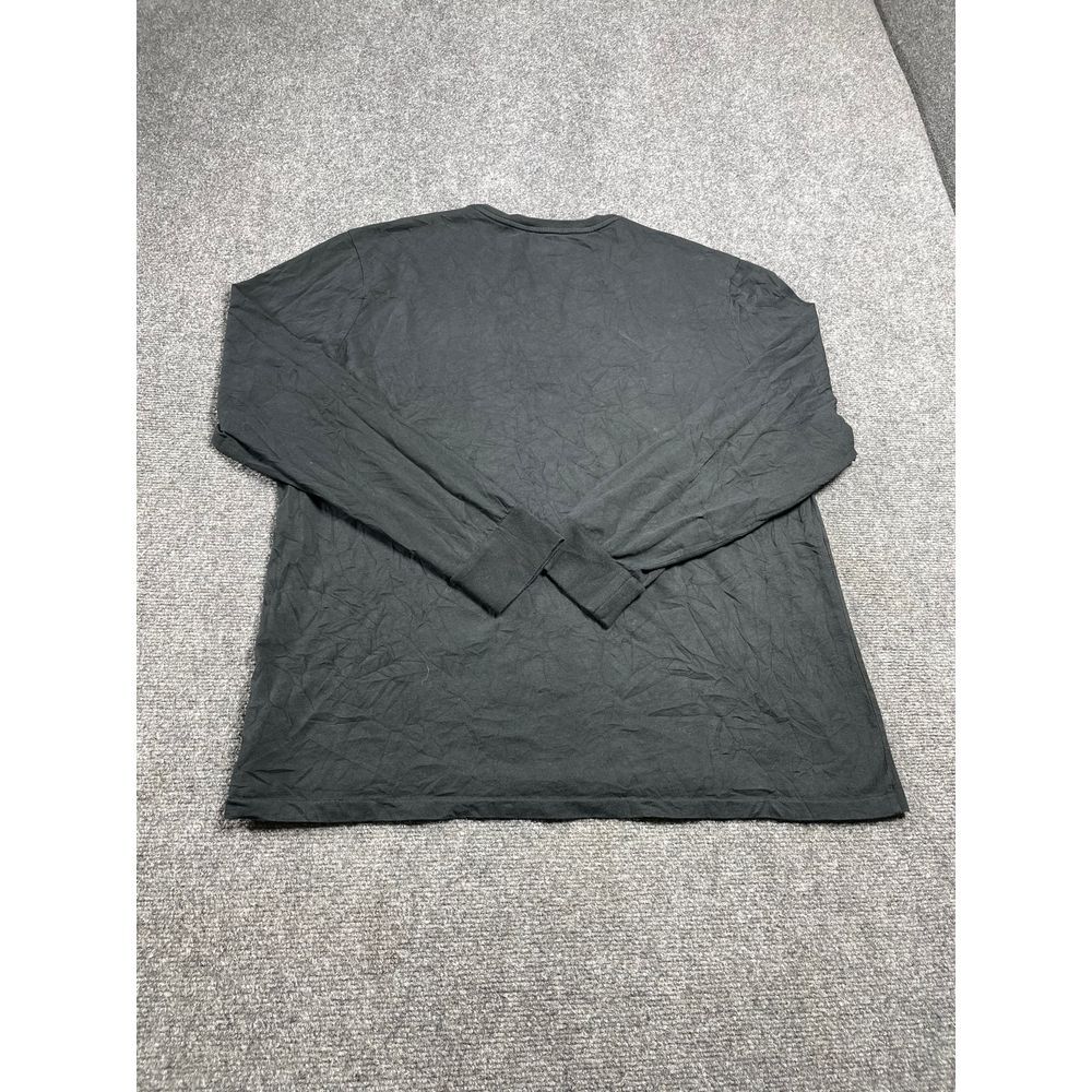 Men's Black Full Sleeve V-Neck Ribbed Cuff Pull Over Casual T-Shirt Size XL gallery