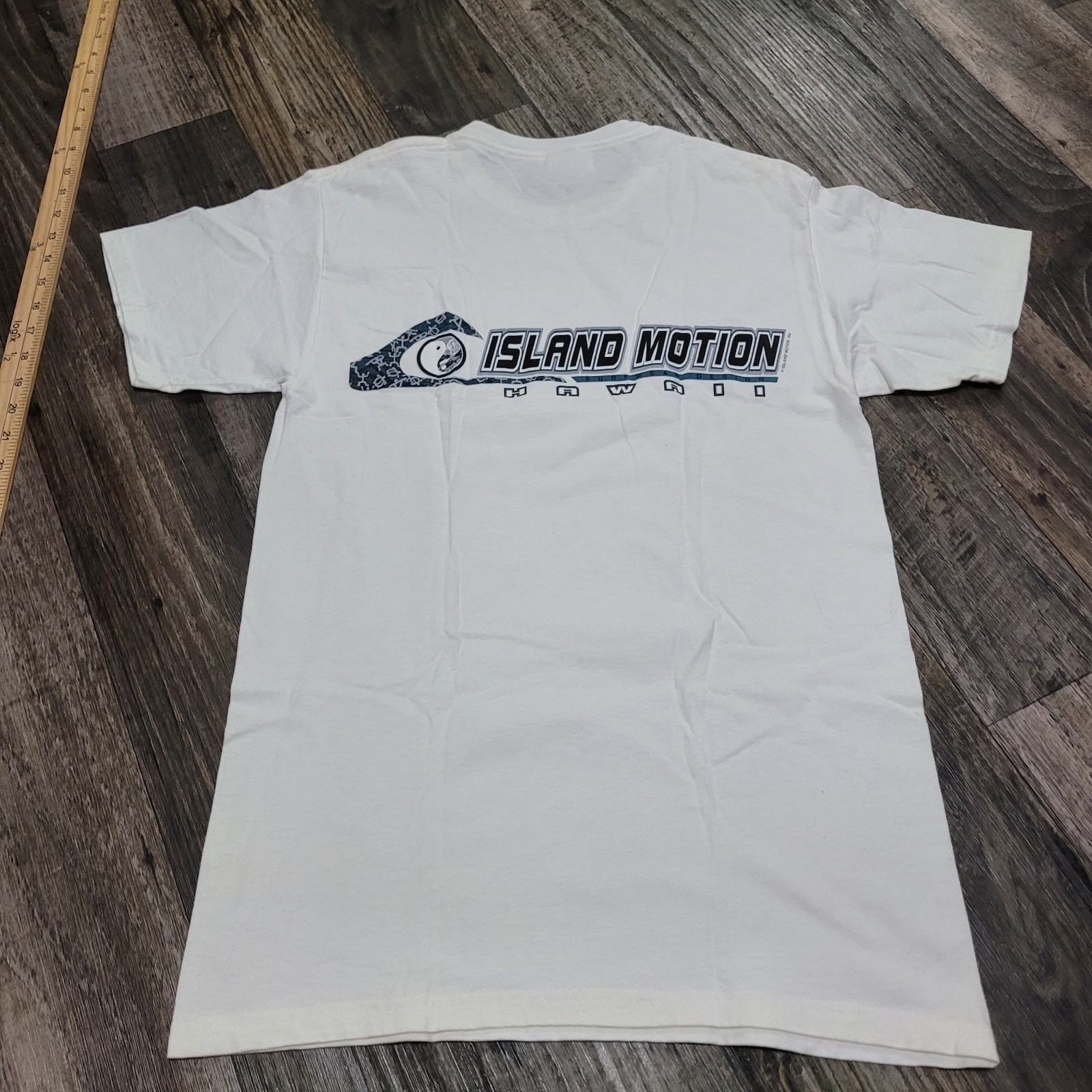 Island Motion Surf White Shirt Men Small Surf Skate Maui Honolulu Hawaii Adult gallery