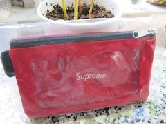 SUPREME Mobile Pouch FW16 Red Box logo zipper Cordura fabric Scarface Slayer Nas