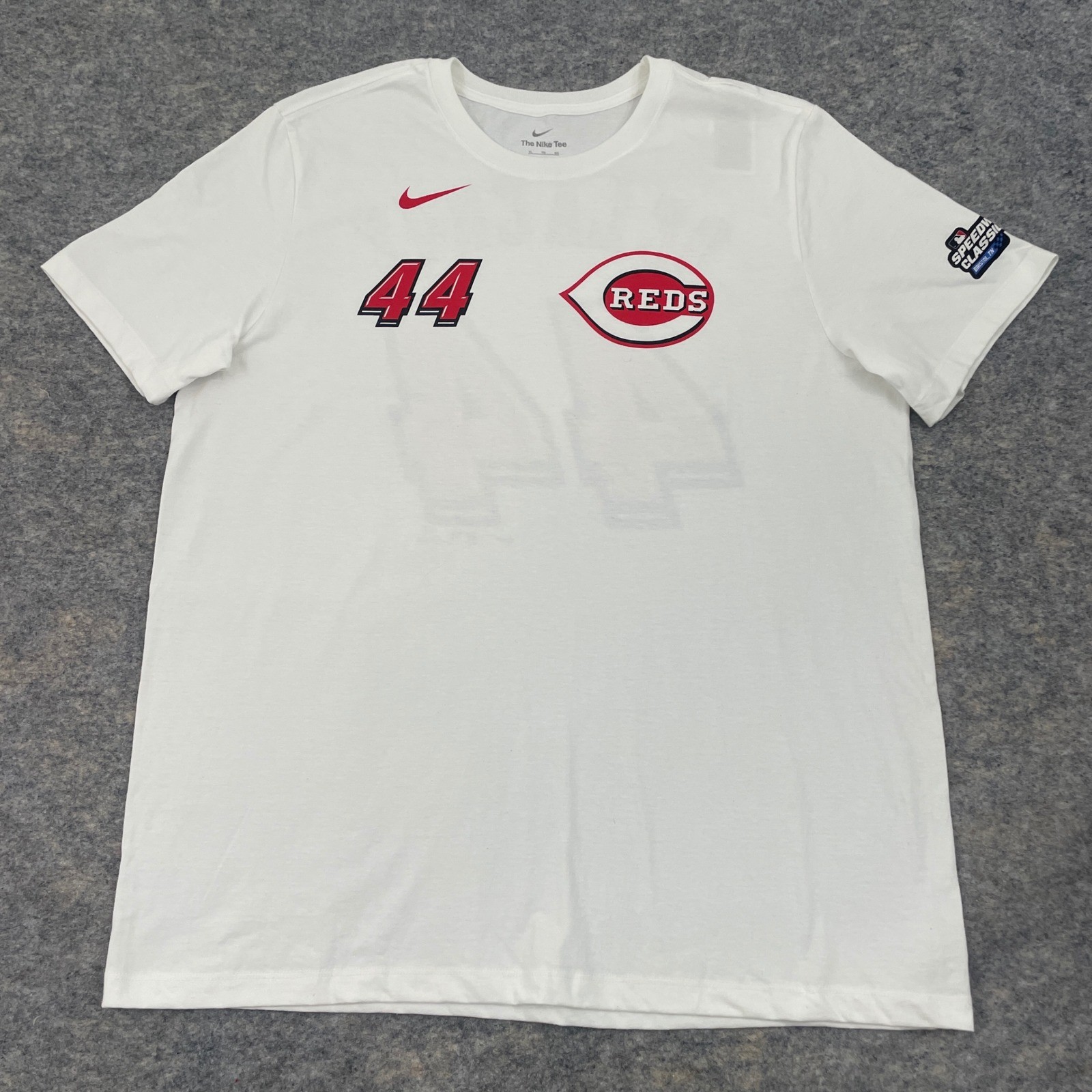 Nike Elly De La Cruz Cincinnati Reds T-Shirt #44 Speedway Classic White Men's XL gallery