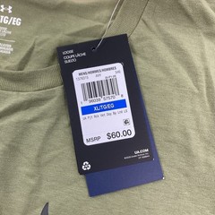 Under Armour T Shirt Men Extra Large Green Project Rock Vet Day By Land Military