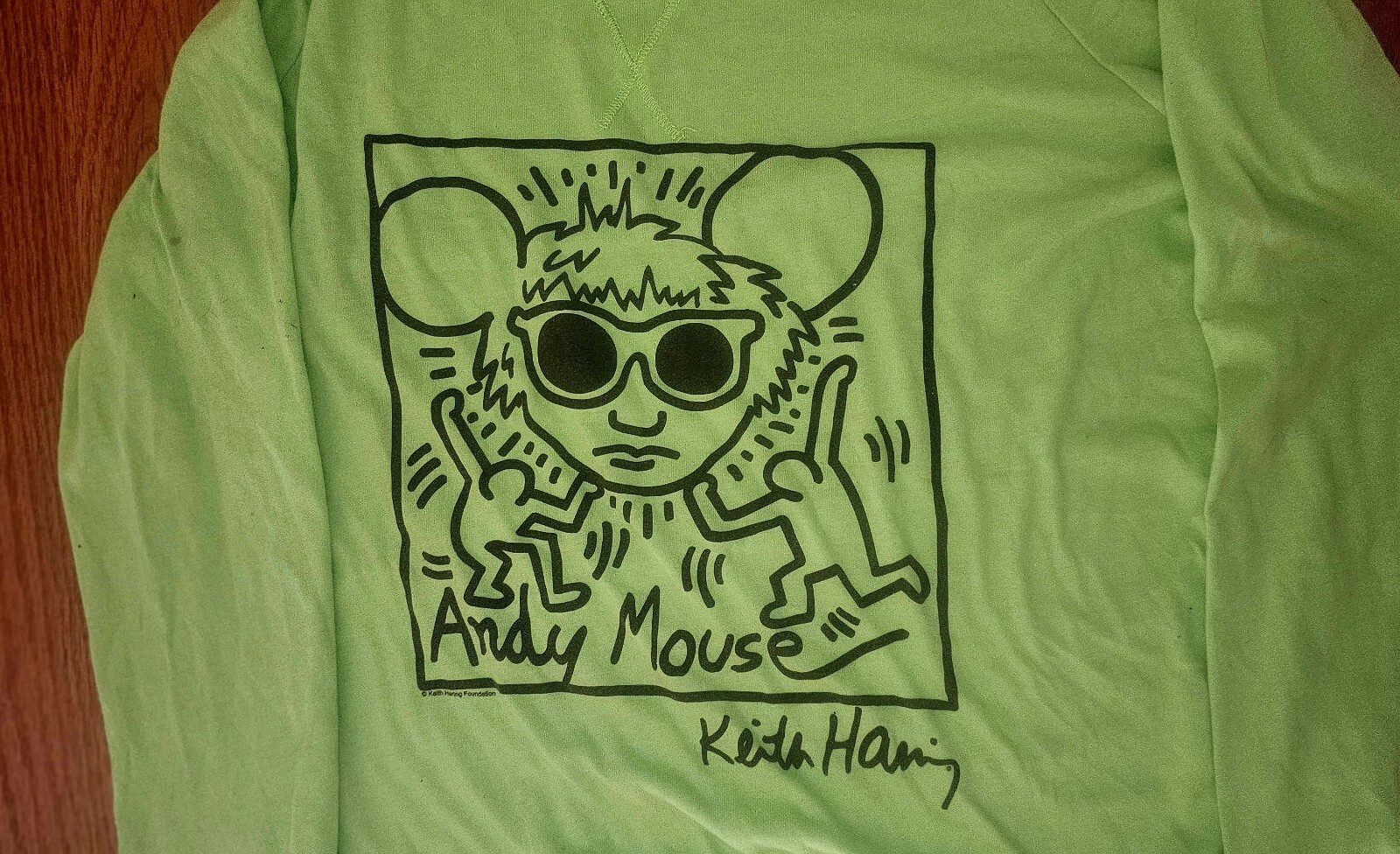 🌈 Vintage Authentic Keith Haring Andy Warhol Pop Art Andy Mouse Shirt Rare!! gallery