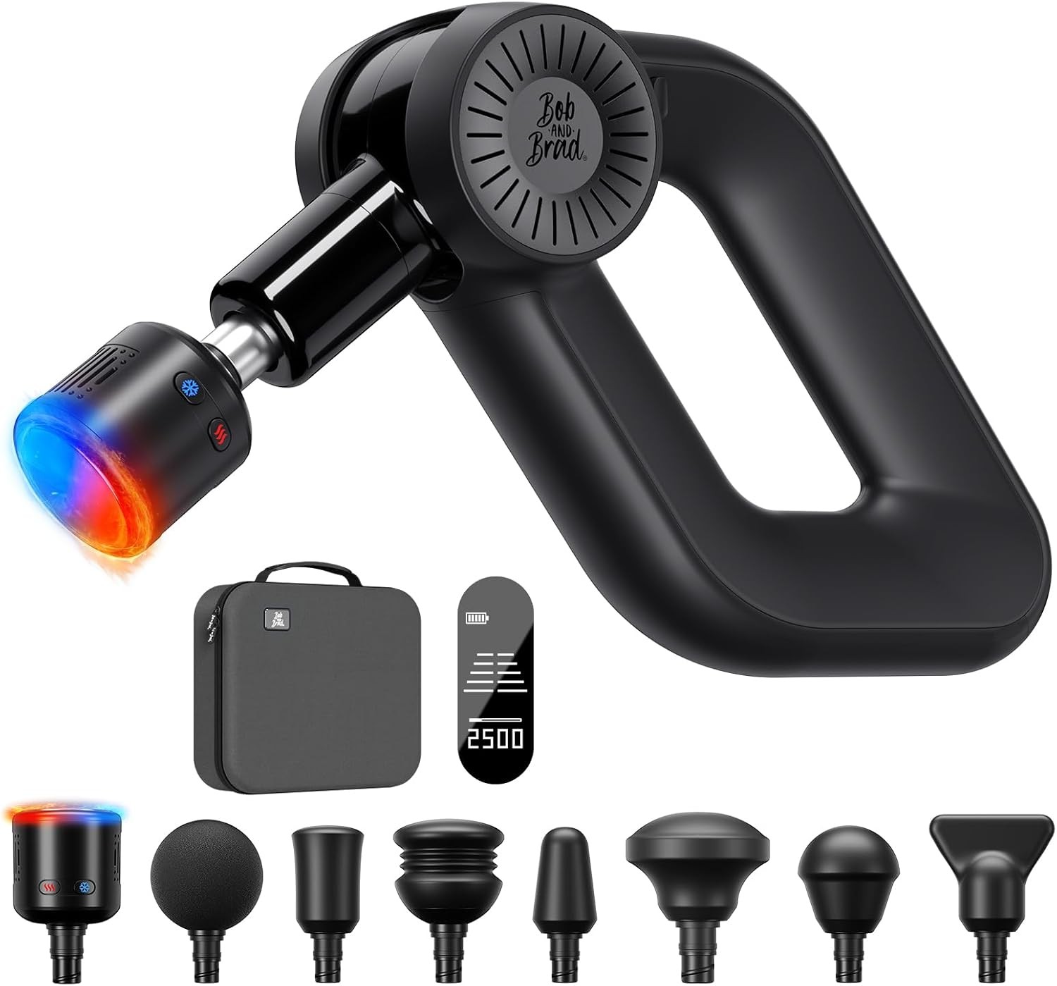 Bob and Brad D6 Pro Max+Massage gun with Heat & Cold, 16mm Amplitude for Athlete