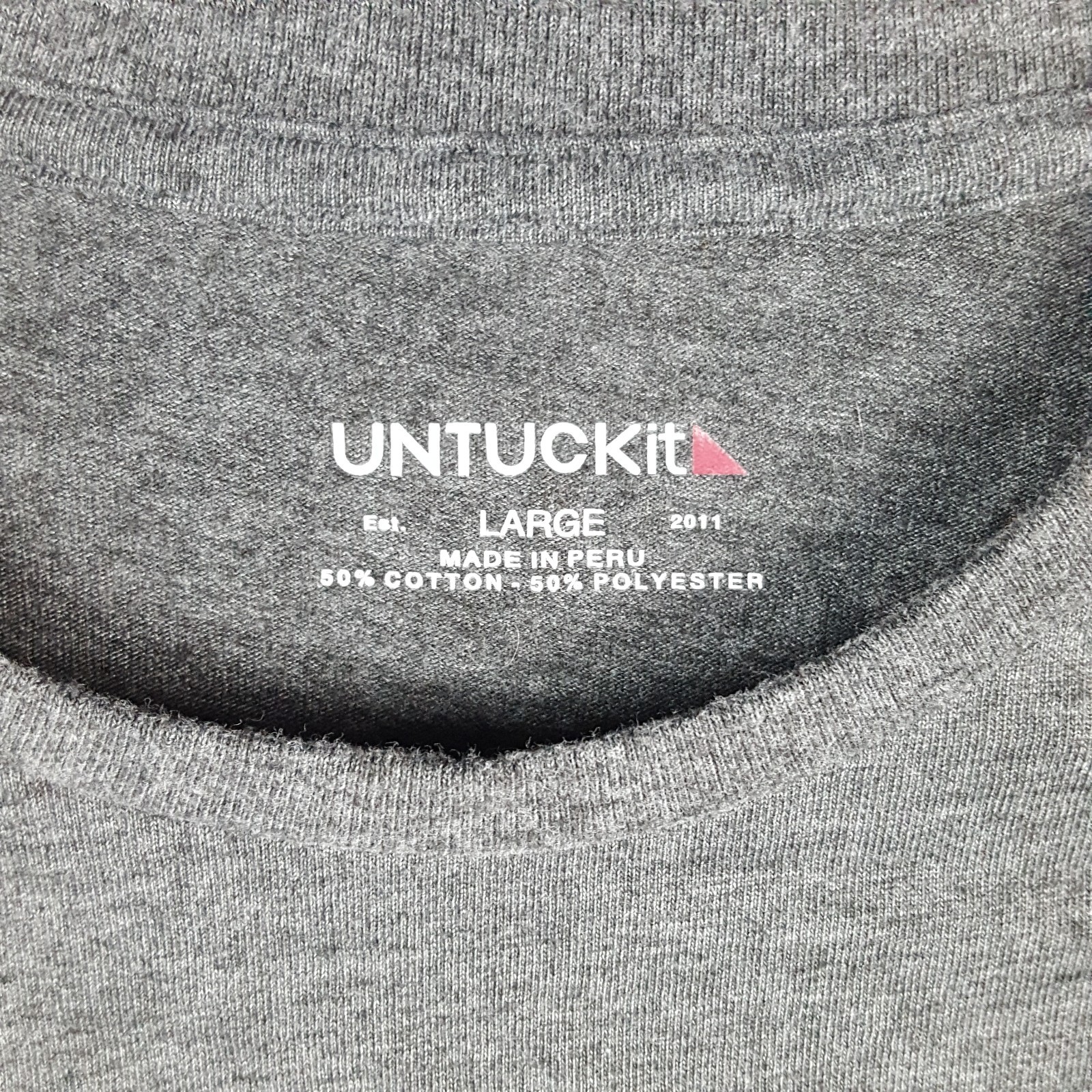 UNTUCKit Gray Breathable Lightweight Size L Moisture Wicking Athletic T Shirt gallery