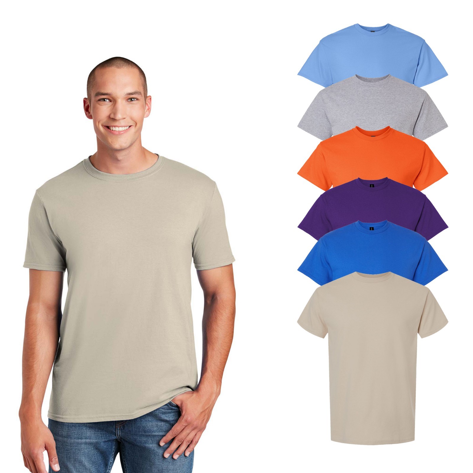 Gildan Men's Ultra Cotton T-Shirt Mix Color S-5XL | Short Sleeve Classic Fit Tee gallery