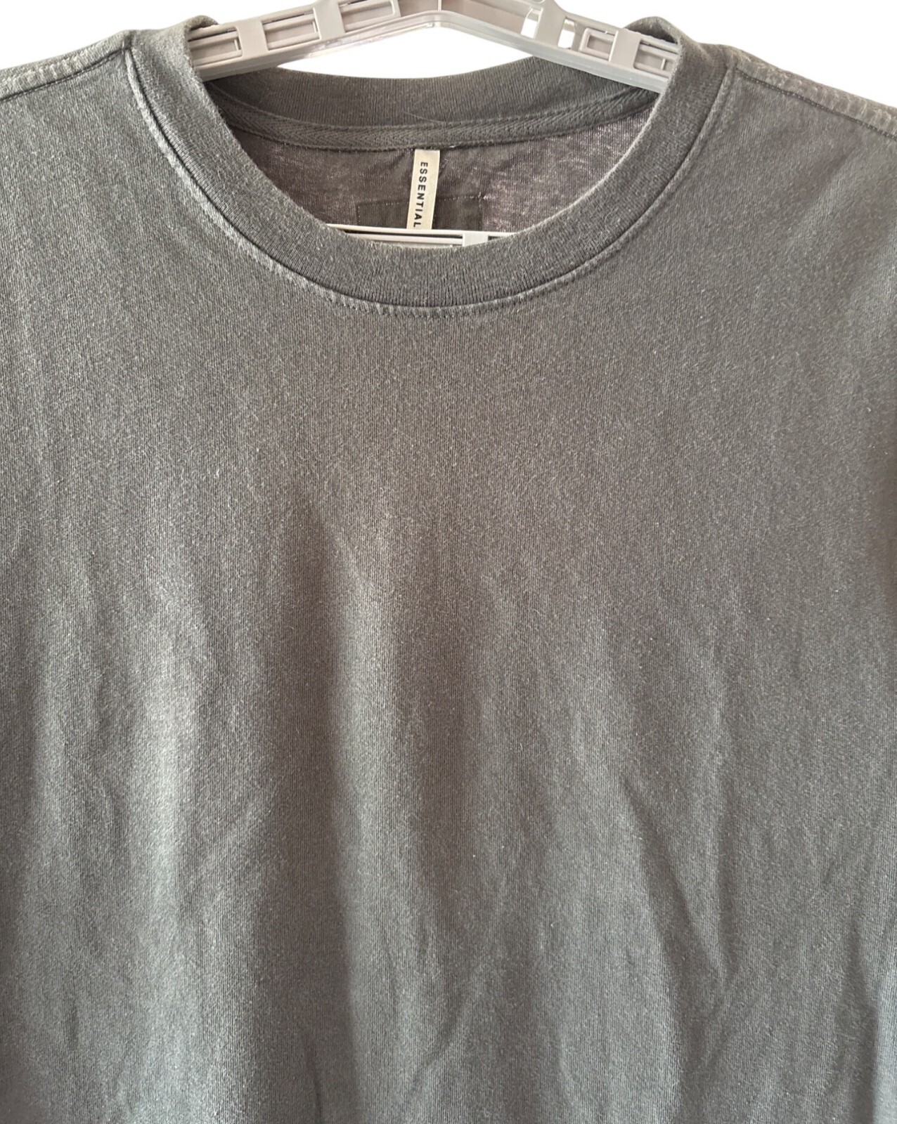 Fear of God FOG Essentials Size XL Gray Long T Shirt Top Crewneck Oversized S/S gallery