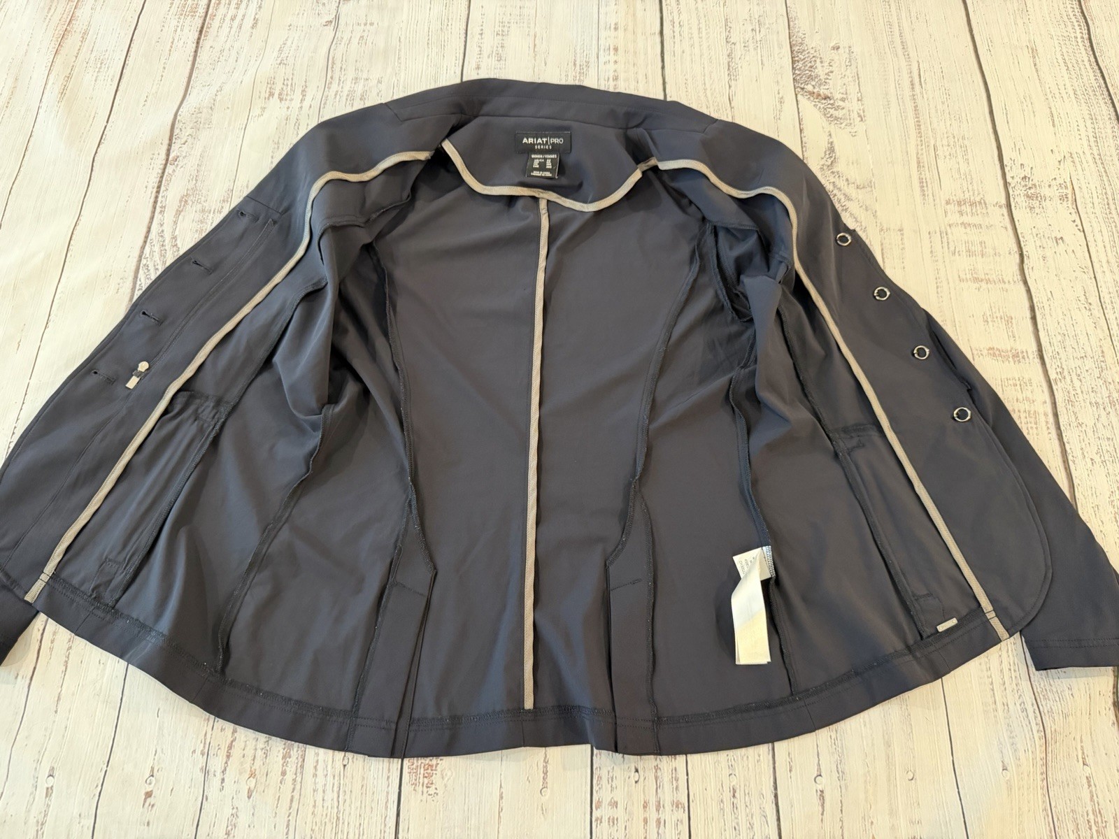 Ariat Pro Series Show Coat Equestrian Jacket Button/Zip Womens Navy Blue 6R