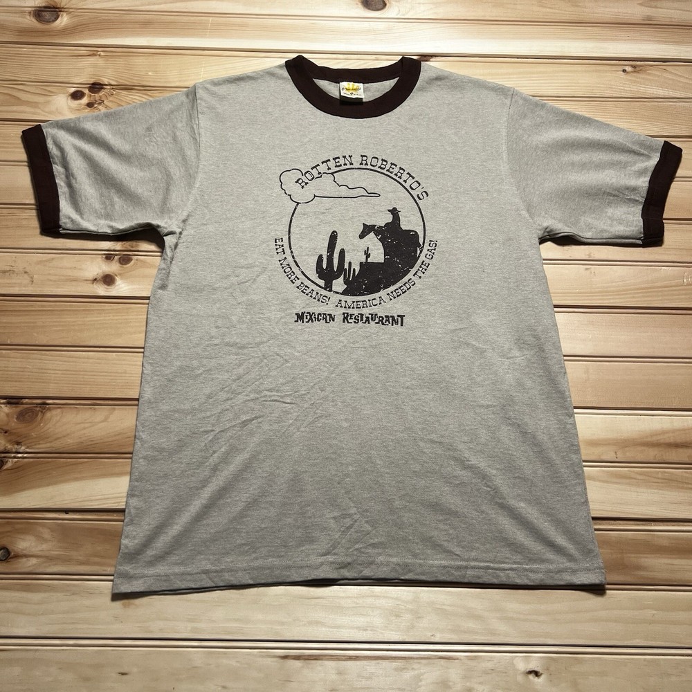 Vintage Rotten Roberto’s Mexican Restaurant More Beans & Gas Shirt Size Medium