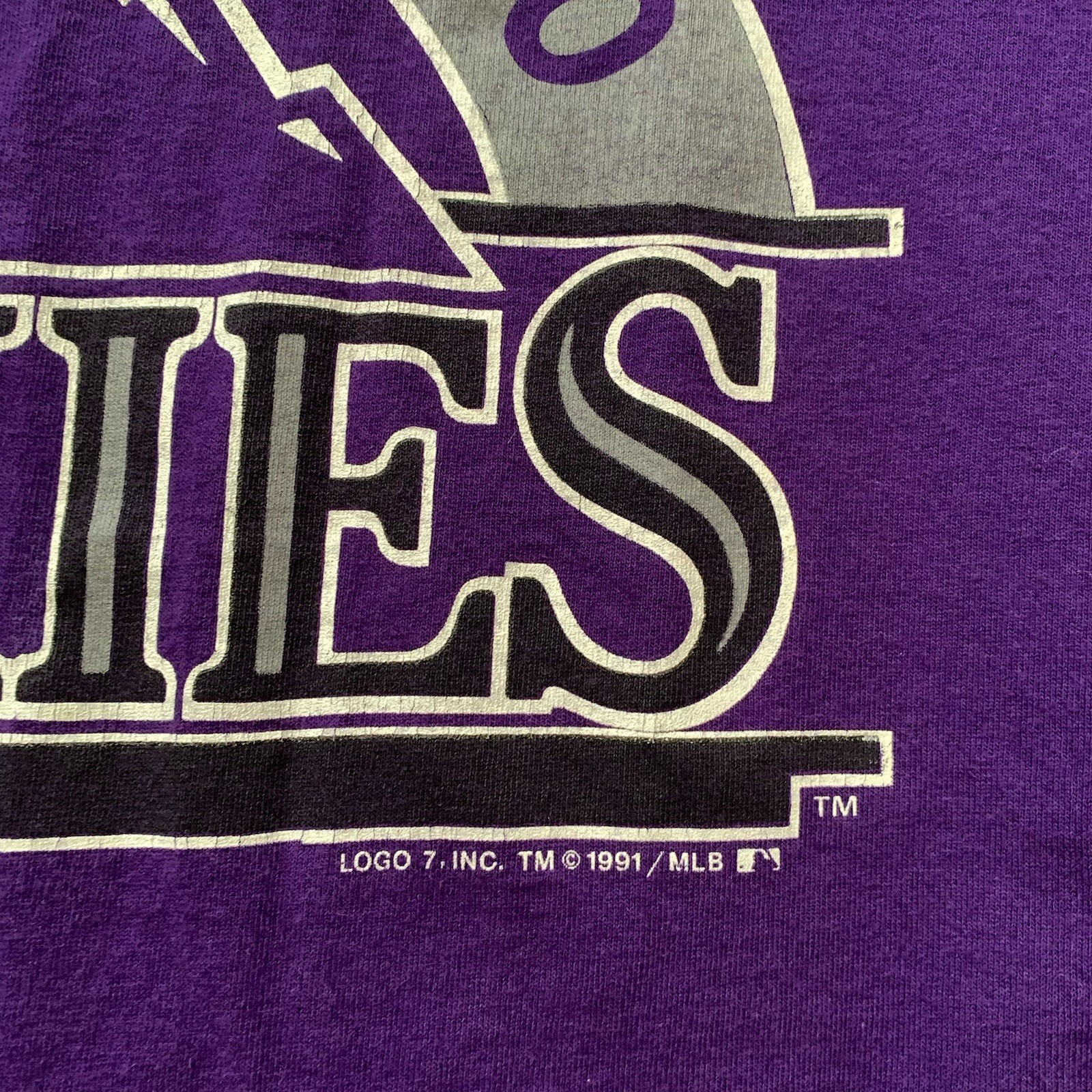 Colorado Rockies Baseball Sports Tshirt Men’s Large Purple 90’s gallery