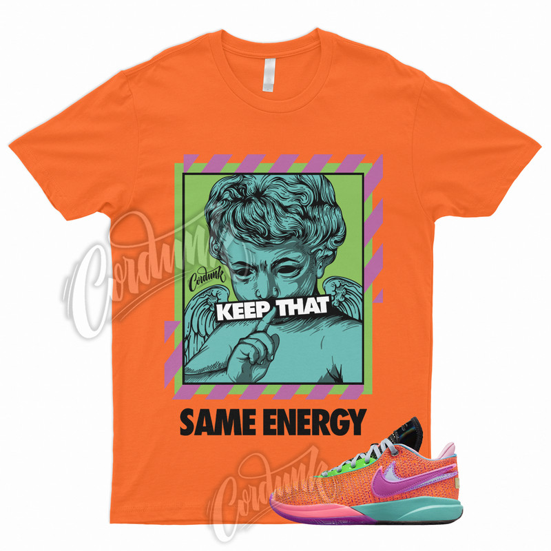 ENERGY T Shirt to Match LeBron 20 Chosen 1 Total Orange Vivid Purple Green Punch
