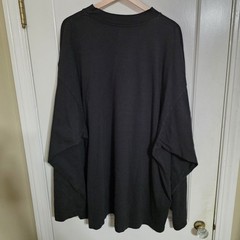 Yeezy Gap Heavy Jersey Logo Tee Size XL Black Longsleeve