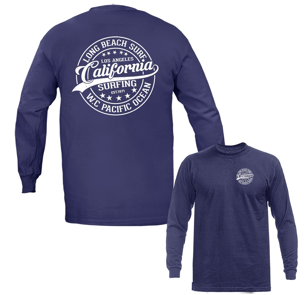 Long Beach California Surf Surfing Long Sleeve