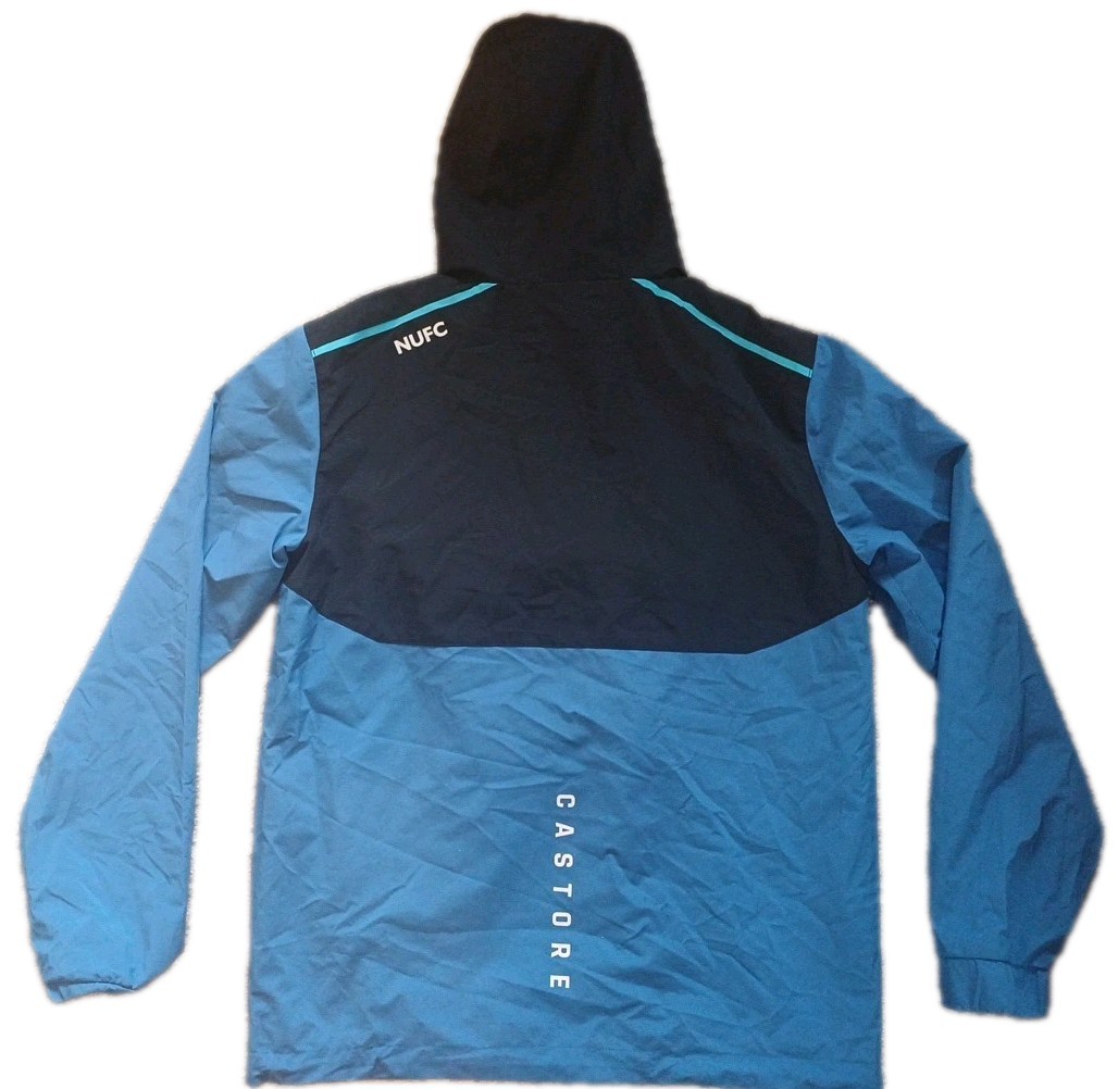 Newcastle United Castore Training Anorak Jacket Blue Black Hooded 1/4 Zip Mens M gallery
