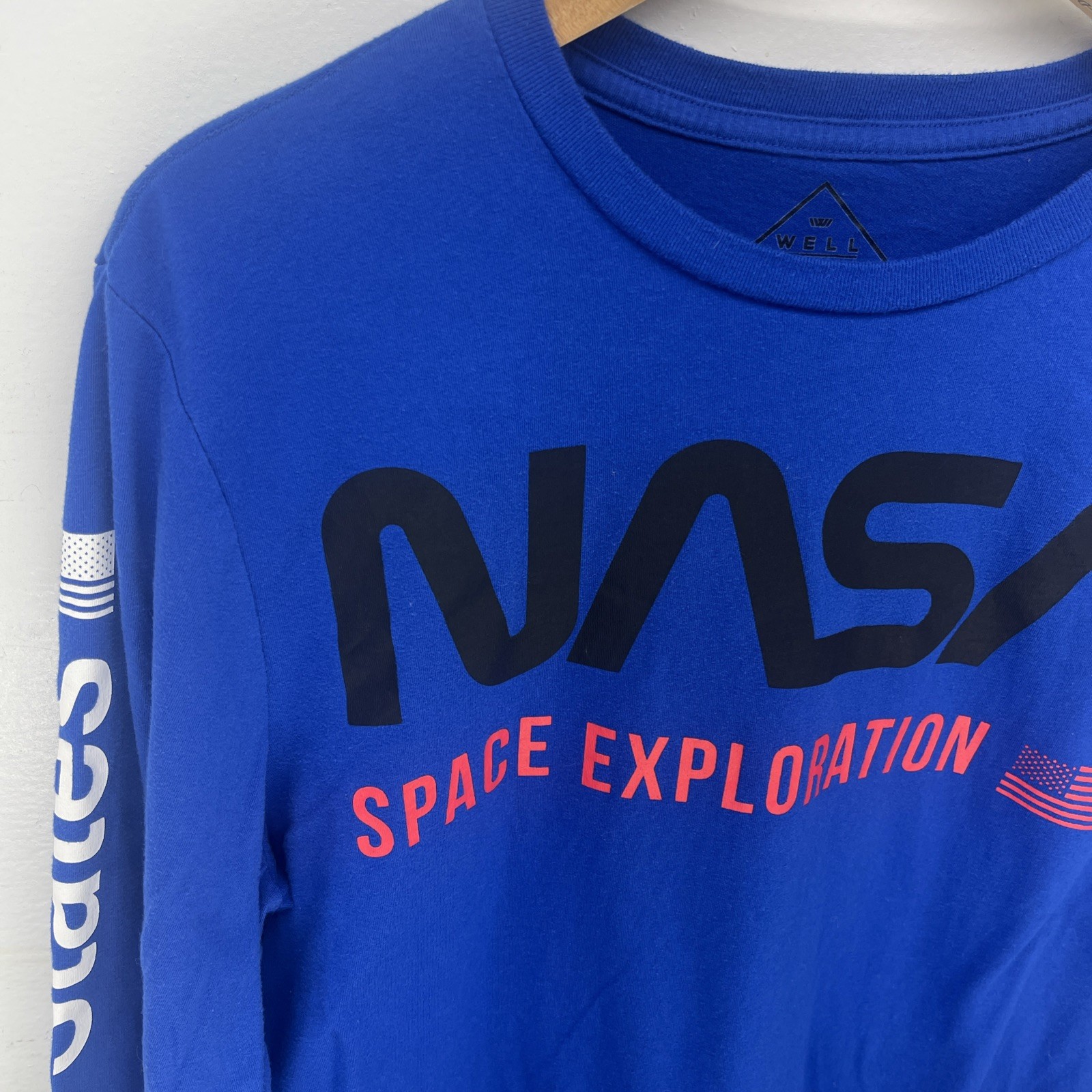 NASA Space Exploration Long SleeveShirt by Well Worn, Adult Large Blue gallery
