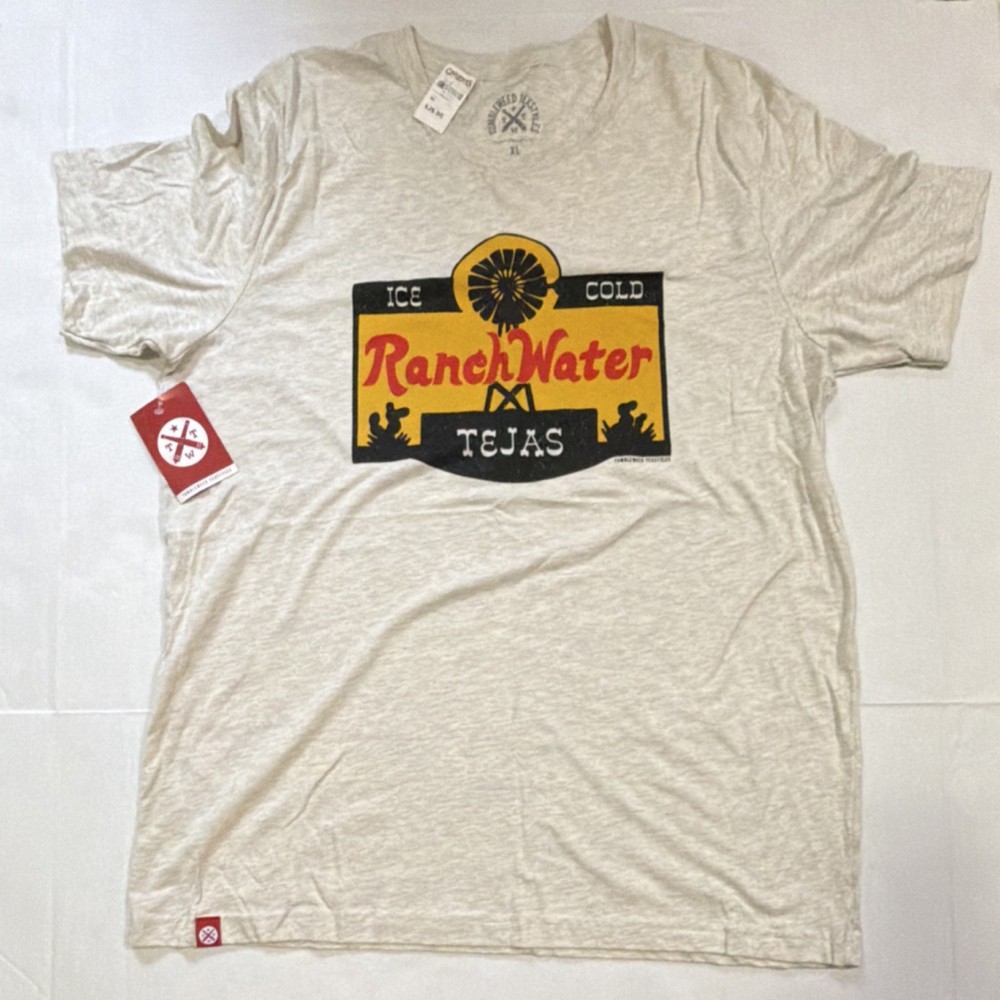 Tumbleweed TexStyles Men’s XL Beige Graphic Cotton Blend Short Sleeve T-Shirt