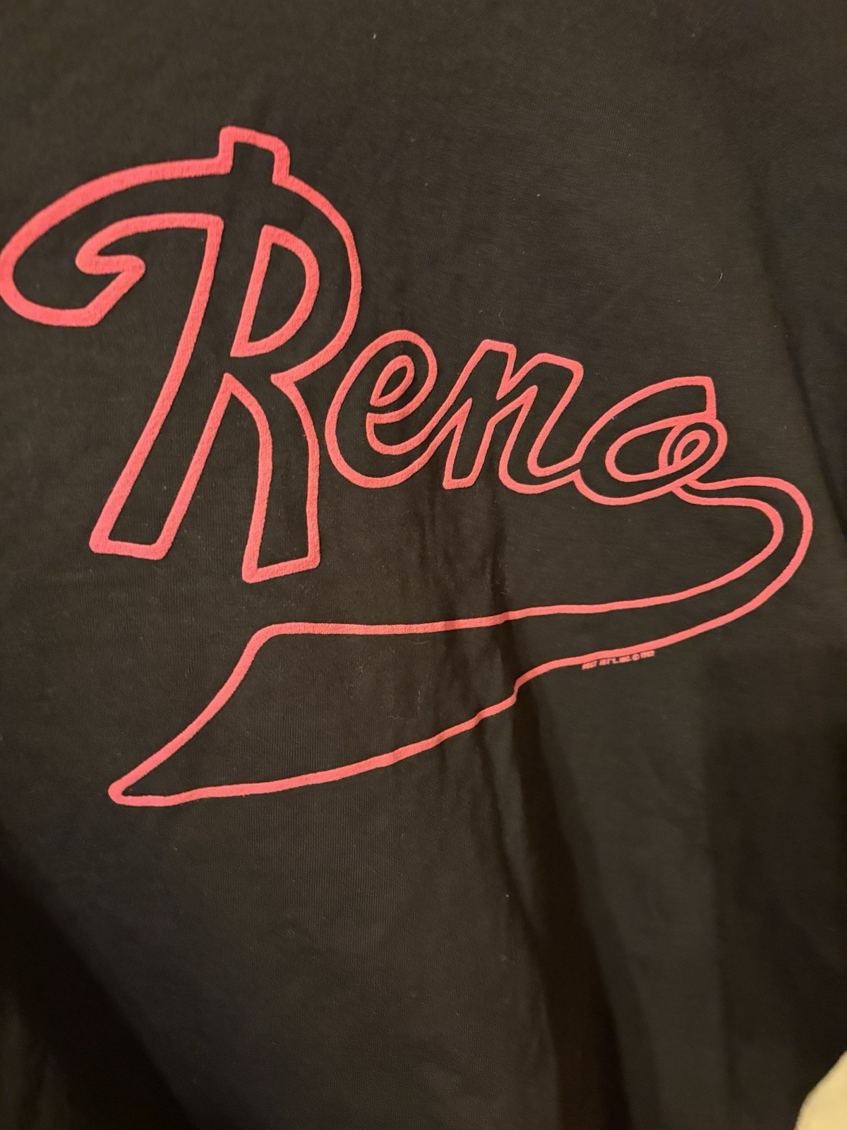 Delta Men's Black/Red Reno Graphic Print T-Shirt XL Regular Crew Neck gallery