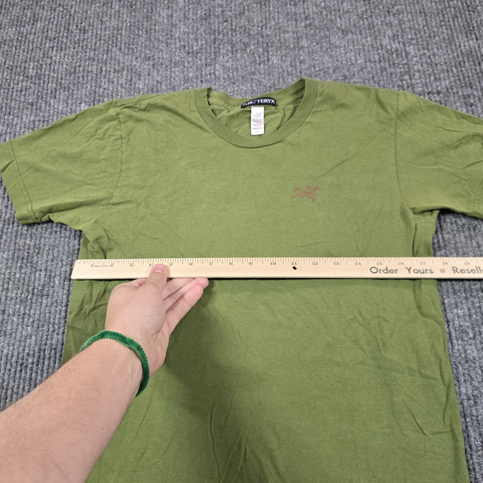 Arc'teryx Shirt Mens Small Green Evolution Logo Made USA 100% Cotton Outdoor gallery