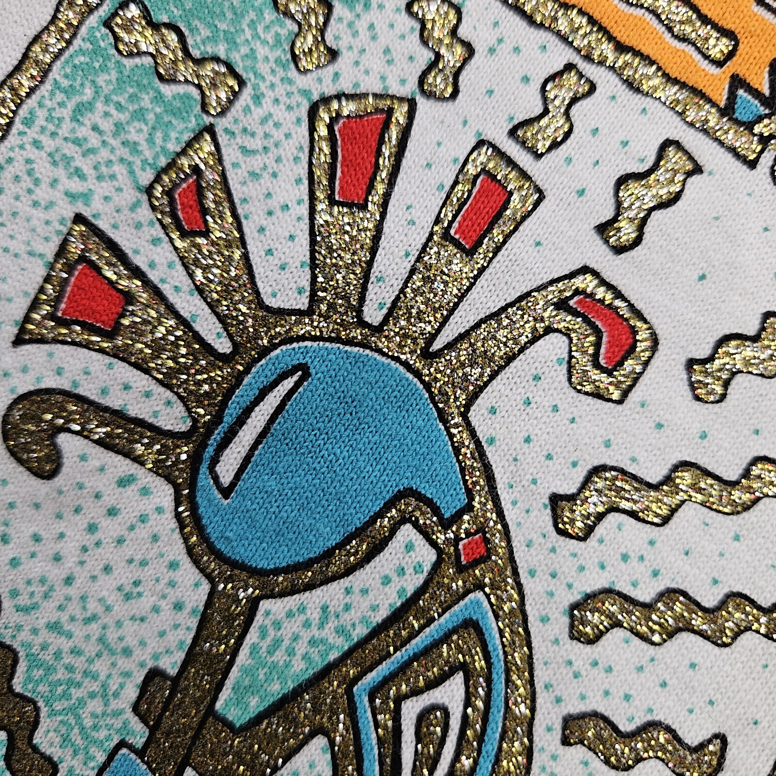 Diamond Dust T Shirt Vintage 1996 Kokopelli Southwestern Glitter Bling Men XL gallery