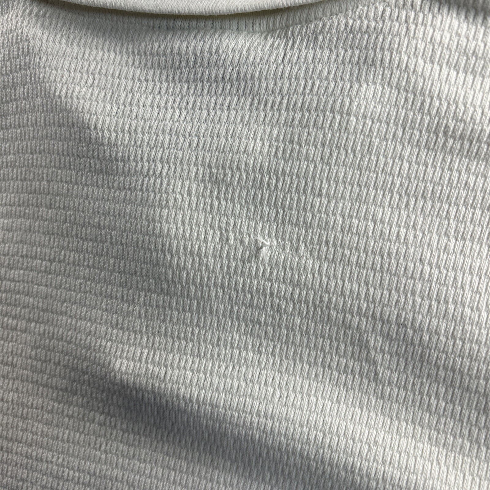 H&M Regular Fit Ribbed Ivory Polo Shirt Size Large gallery
