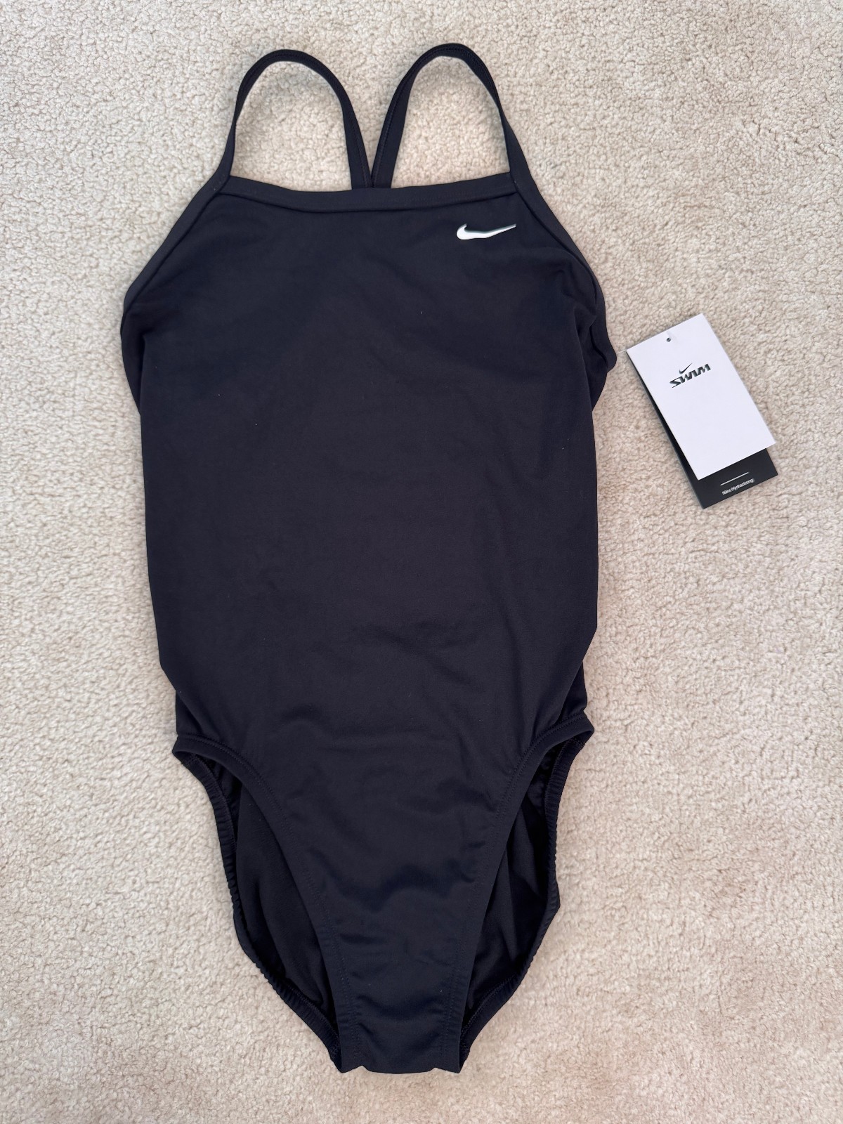 NIKE HYDRASTRONG WOMEN’S 1 PIECE SWIMSUIT SOLID BLACK NESS9120-100 SIZE 30 NWT