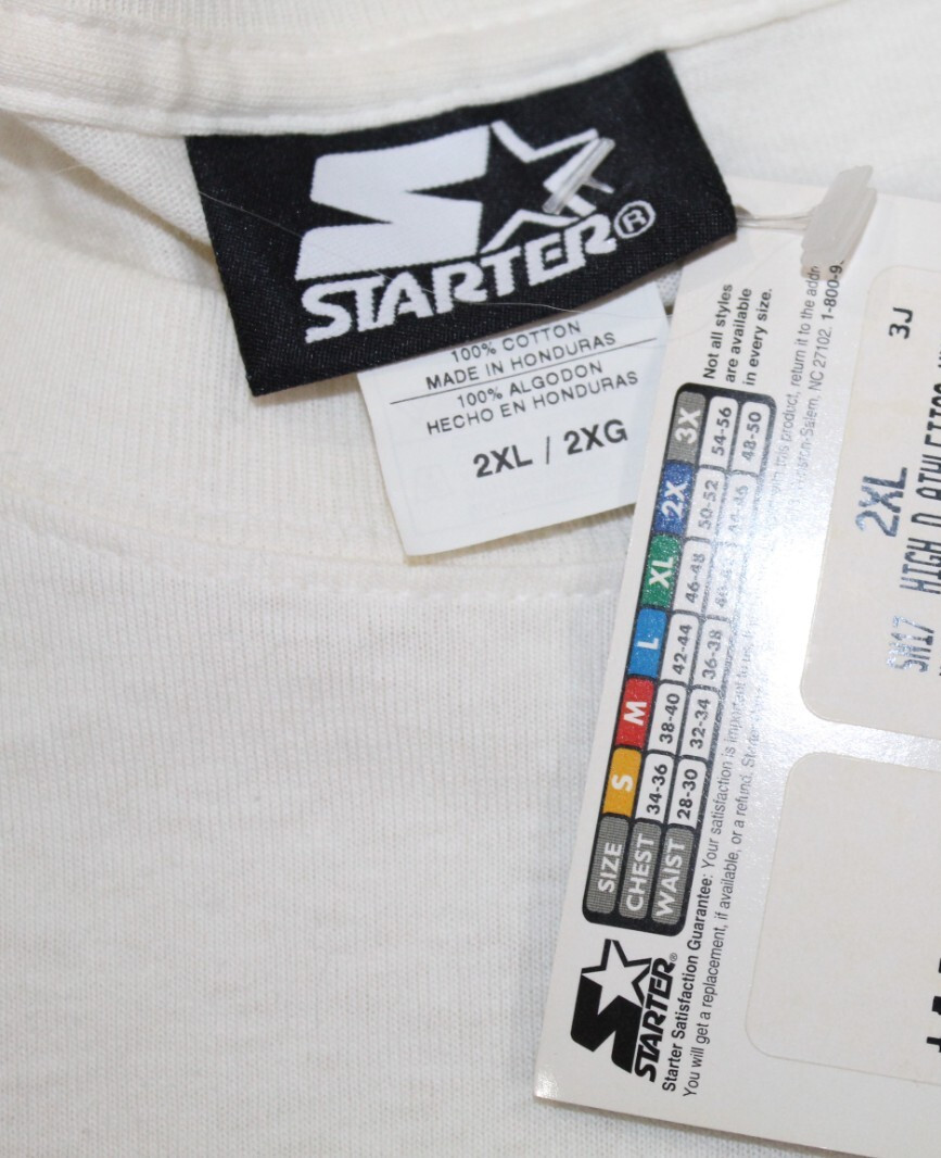 Starter Men's T Shirt 2XL VINTAGE New With Tags NOS White Tee LOGO 90s Y2k NWT gallery