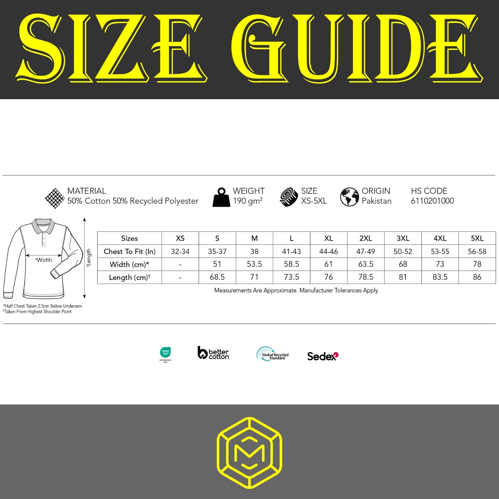 Mens Long Sleeve Polo Polycotton Plain Rib Collar Polos Shirt Casual Regular Top gallery