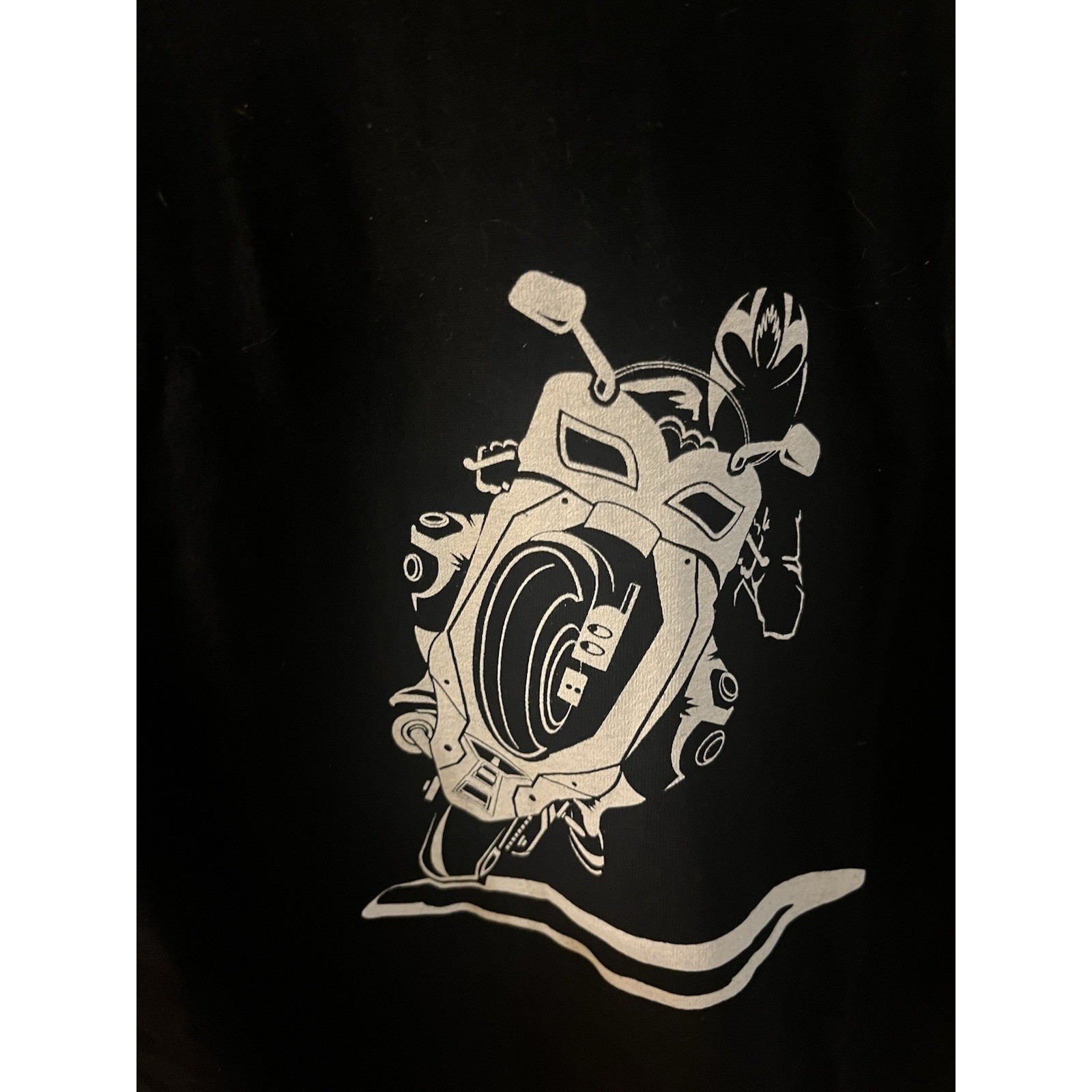 Motorcycle Graphic T Shirt Clutch It Up Biker Tee Black Top gallery