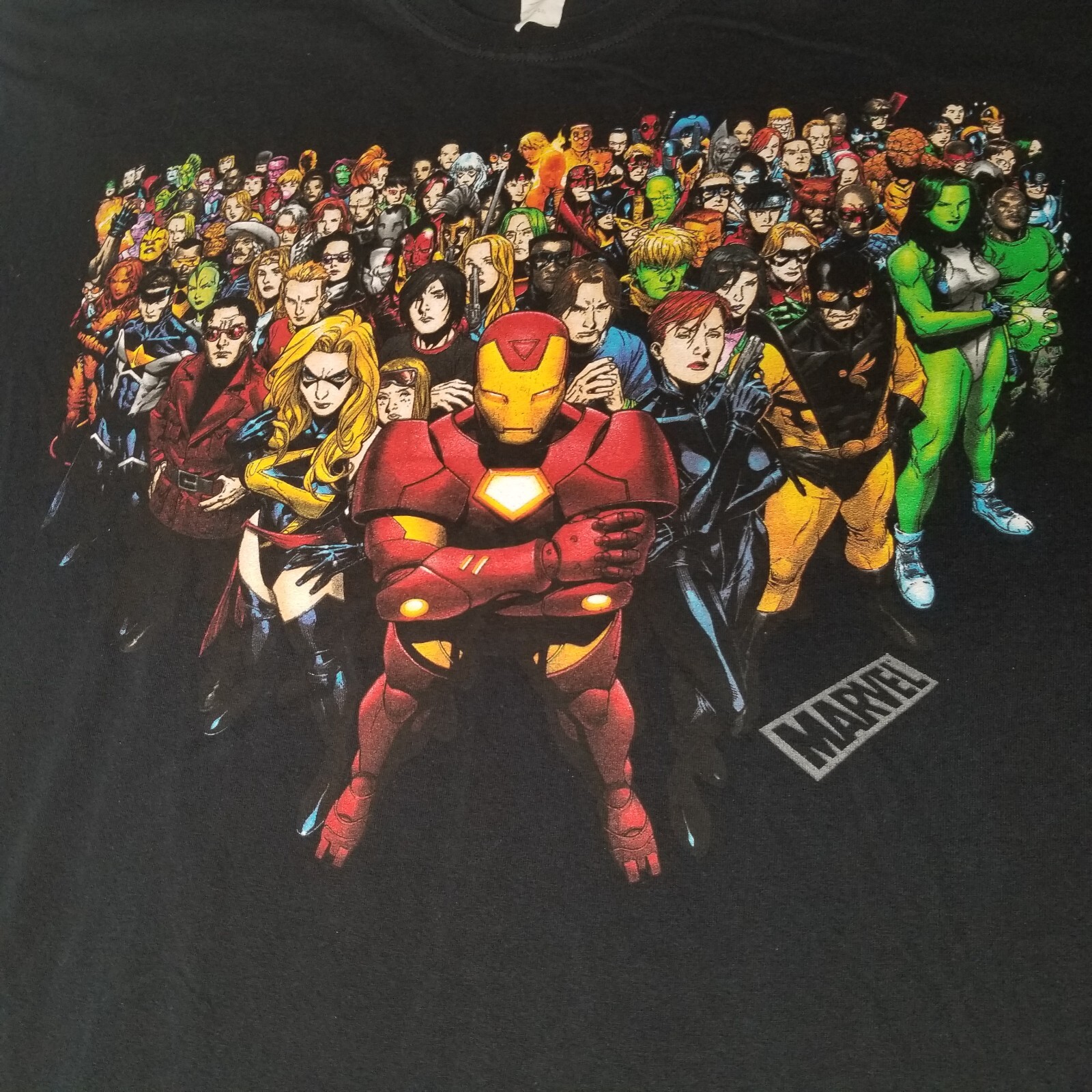 Marvel Universe Mad Engine Heroes Villains Group Graphic T-Shirt Y2K Men's 2XL gallery
