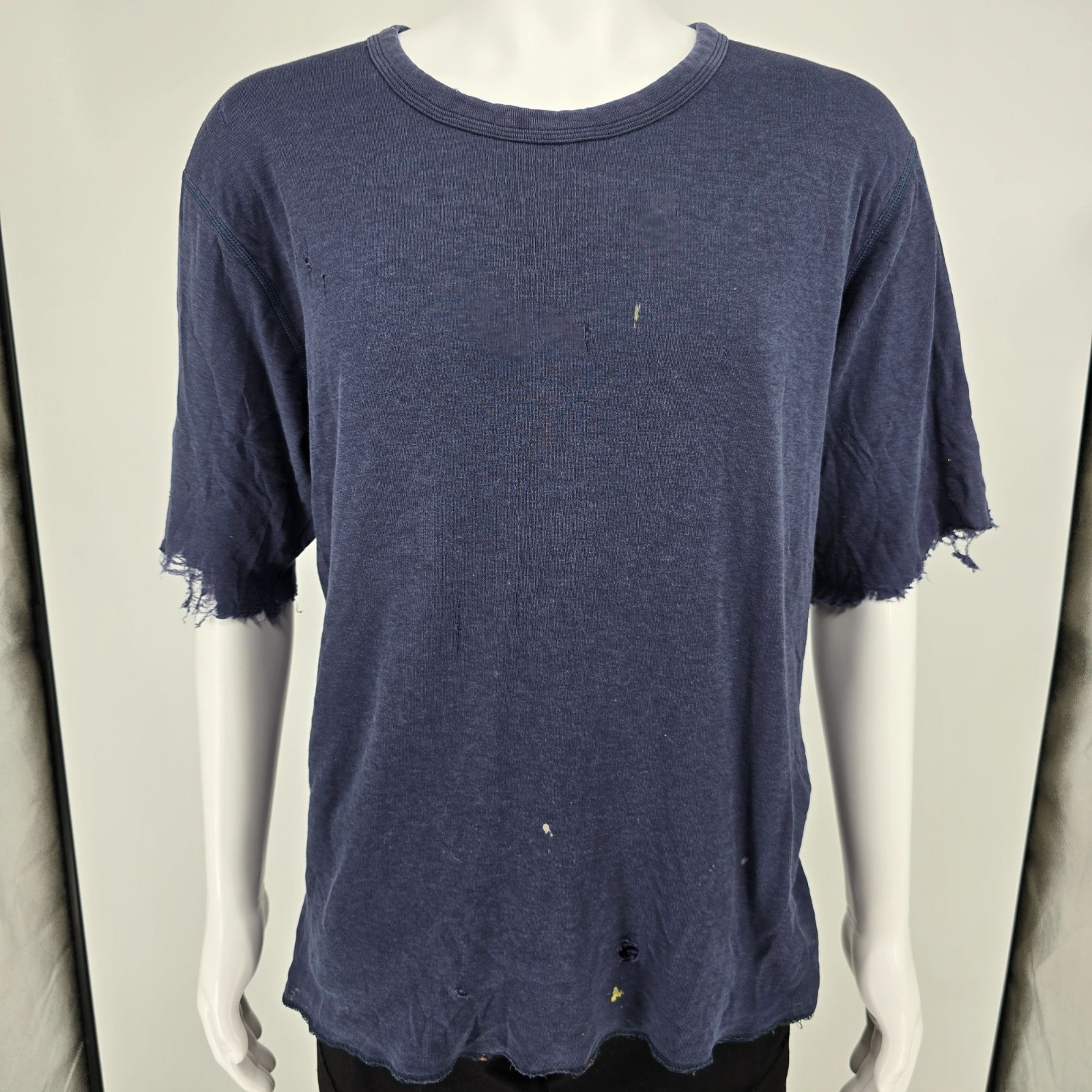 Thrashed Duofold Navy Blue Merino Wool/Nylon Blend Dual Layer Thermal Top (L/XL) gallery