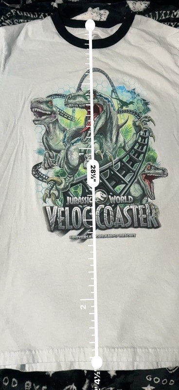 Jurassic World Universal Studios Parks Velocicoaster Attraction Raptors Men’s LG gallery