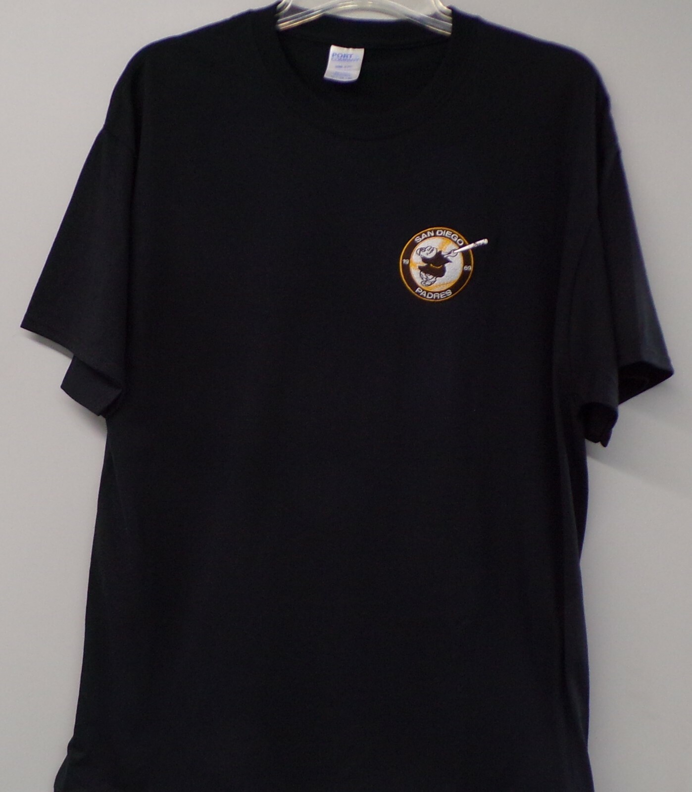 San Diego Padres 1969-1984 Swinging Friar Embroidered T-Shirt S-6X, LT-4XLT New gallery