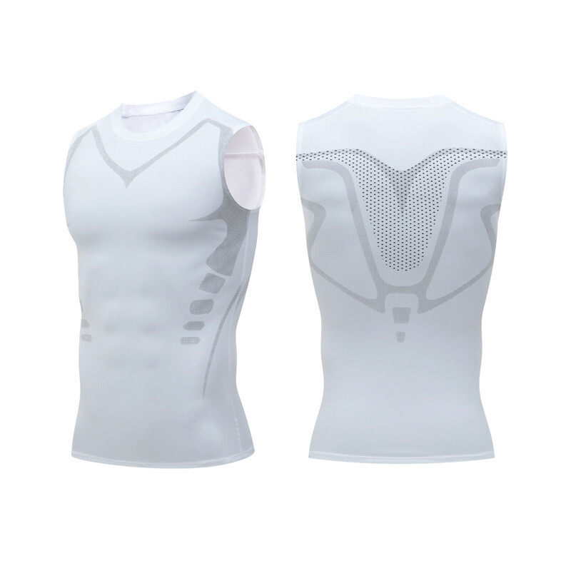 Men Classic Body Shaper Posture Corrector Vest Abdomen Compression Tops T-Shirt gallery