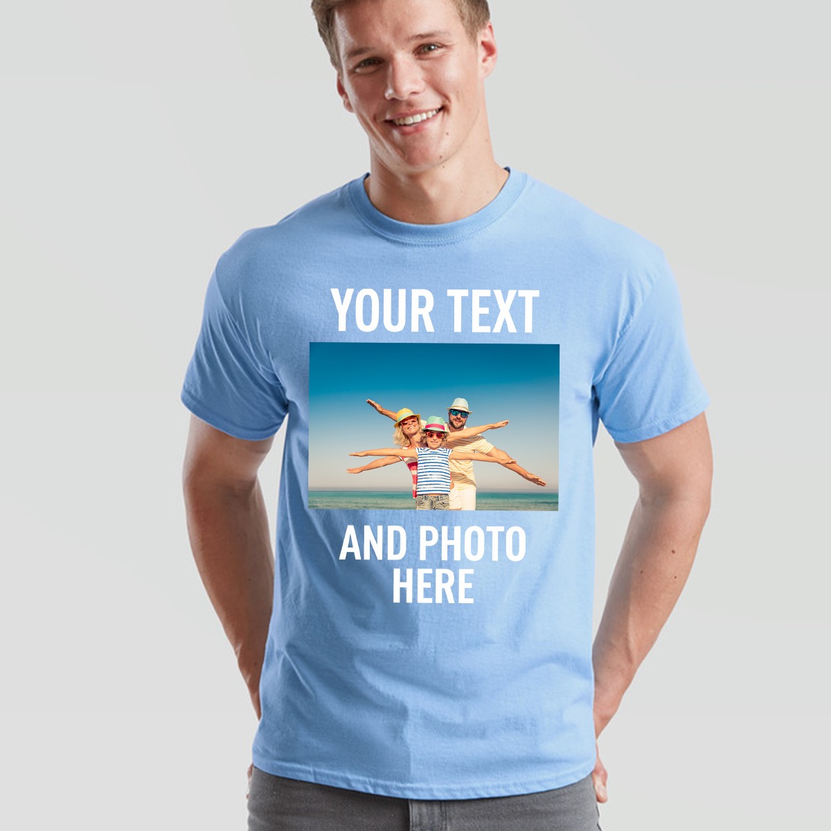 Personalised Unisex T Shirt Custom Print Your Own Photo Design And Text gallery